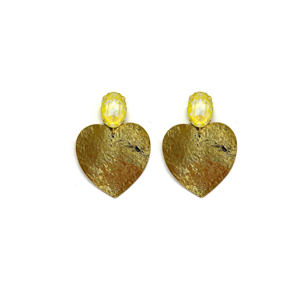 Boucles d'oreilles Daphné - jaune