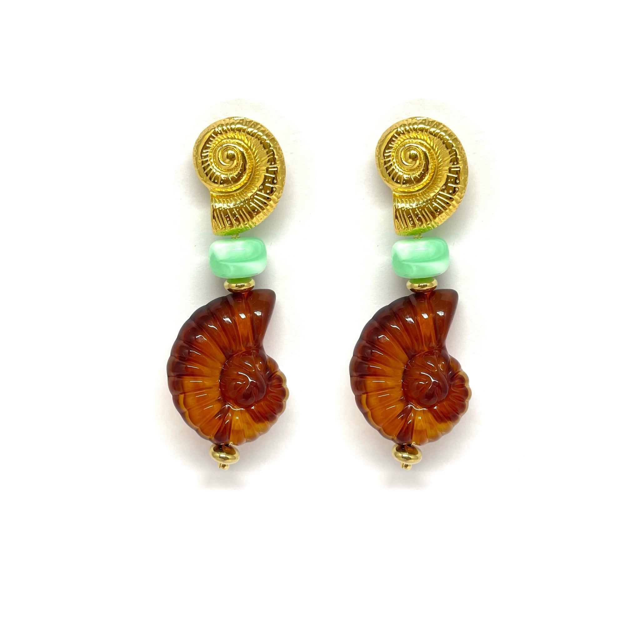 Boucles d’oreilles Ariel - marron