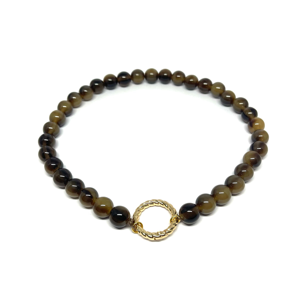 Collier Gaspard - greige marron