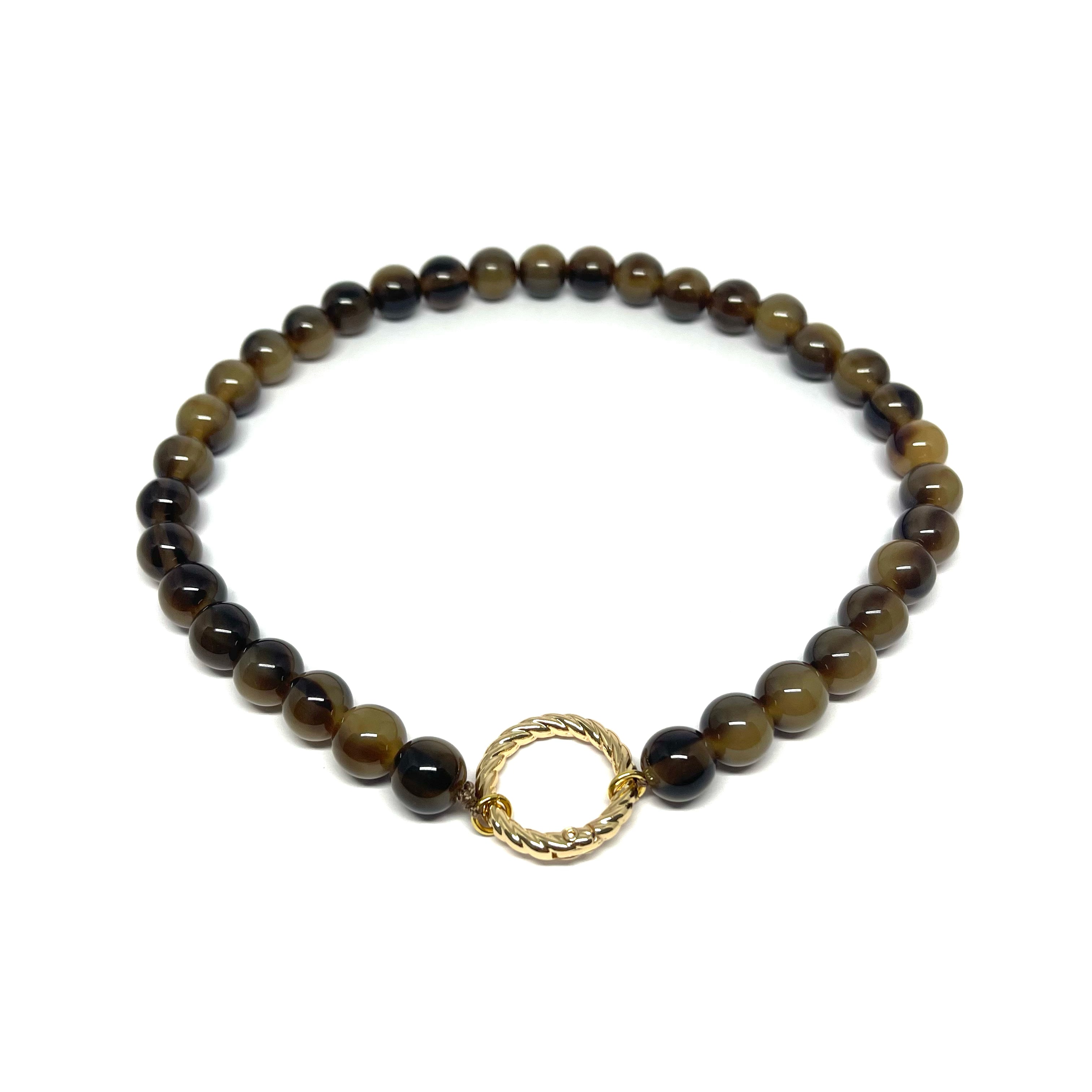 Collier Gaspard - greige marron