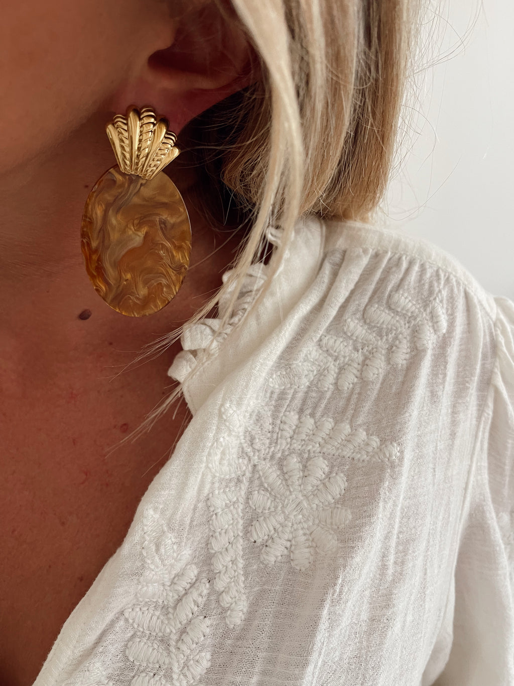 Boucles d'oreilles Paula - mordoré