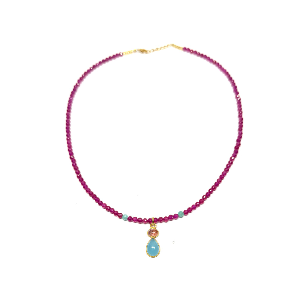Collier Jimmy - framboise