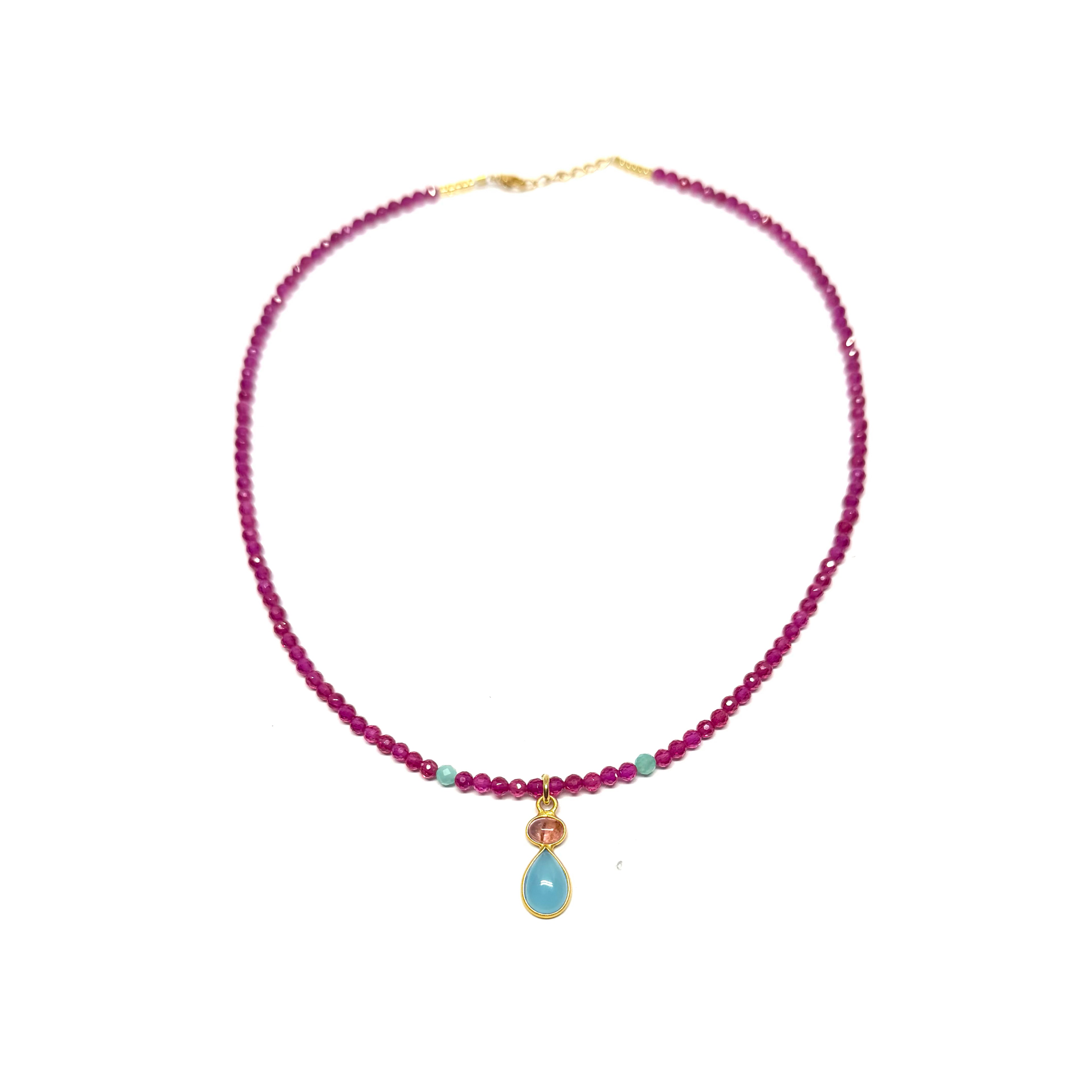 Collier Jimmy - framboise