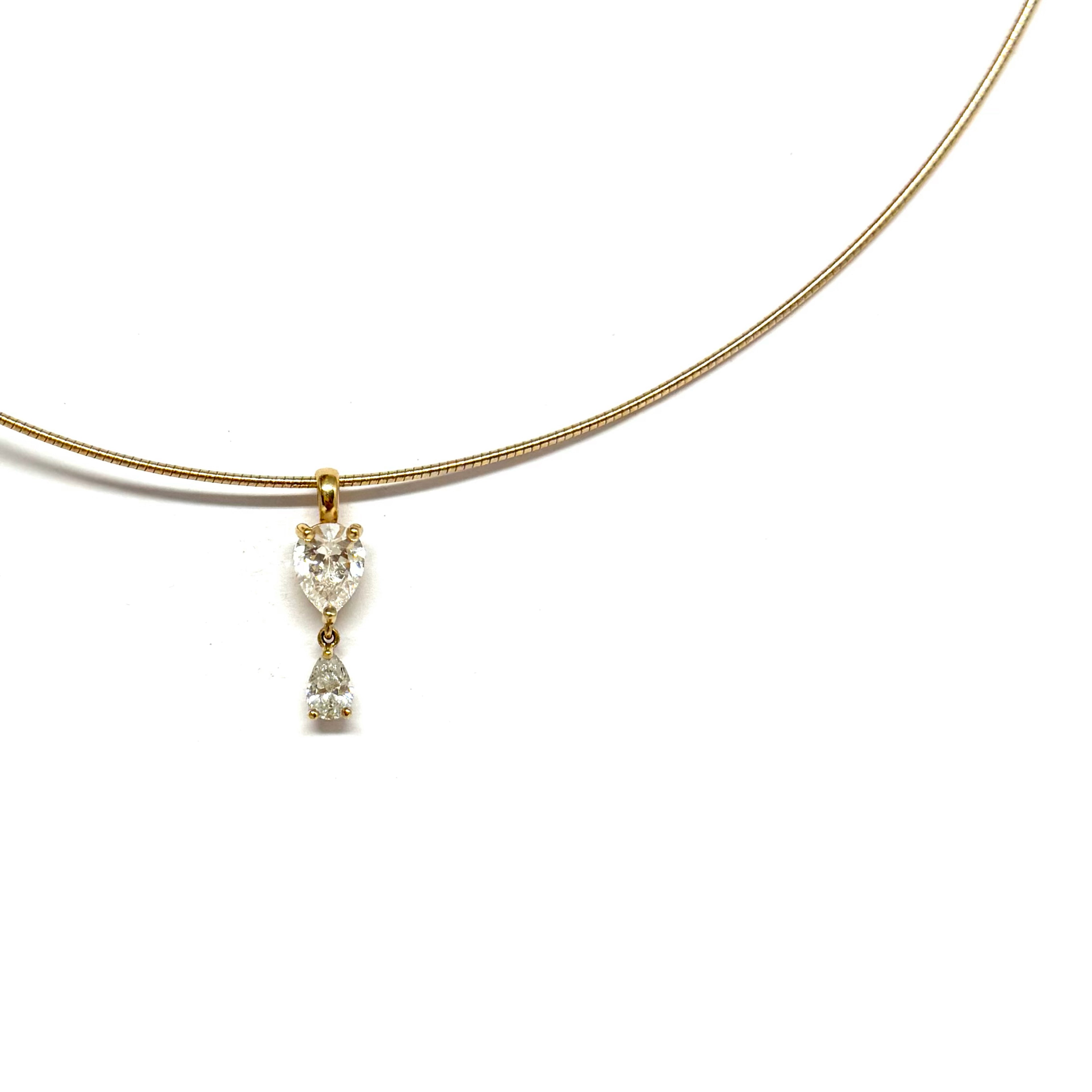 Collier Suzanne - pendentif blanc