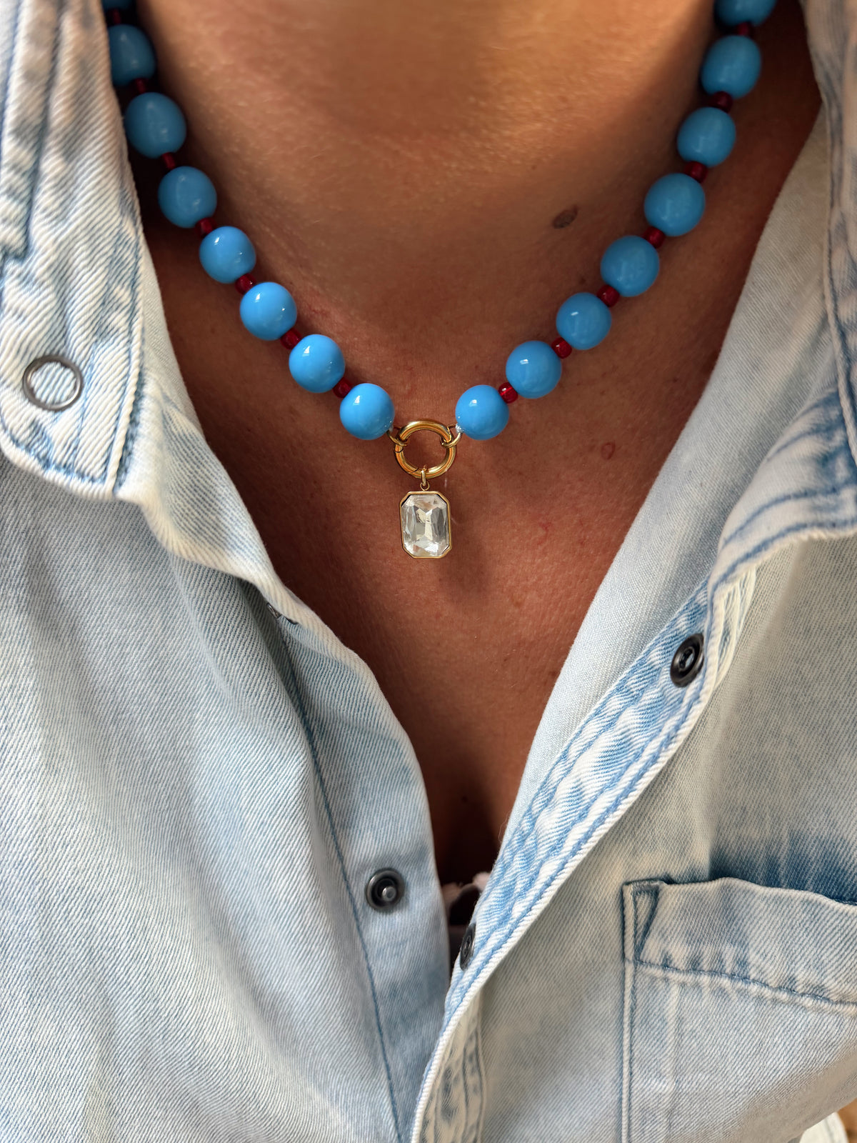 Collier Alfred - bleu