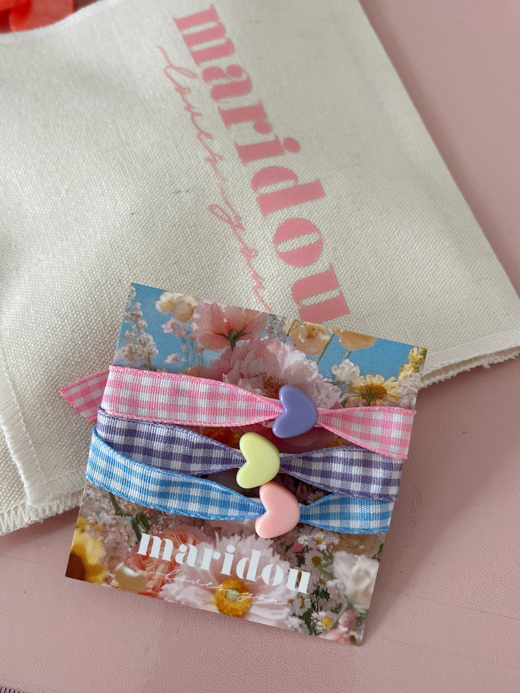 Bracelet vichy coeur