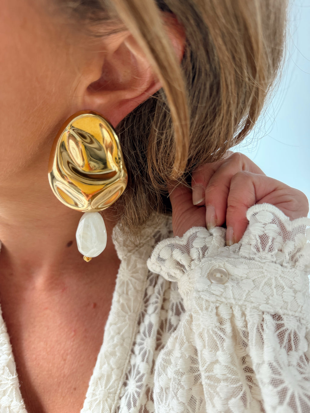 Boucles d’oreilles Bonnie - blanc