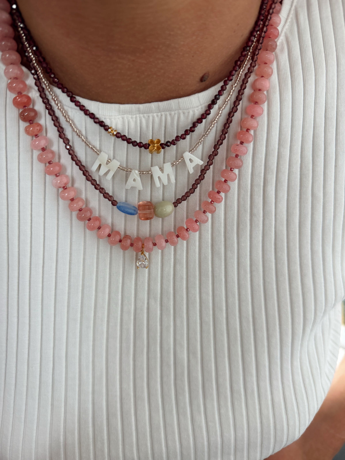 Collier Perrine - aubergine