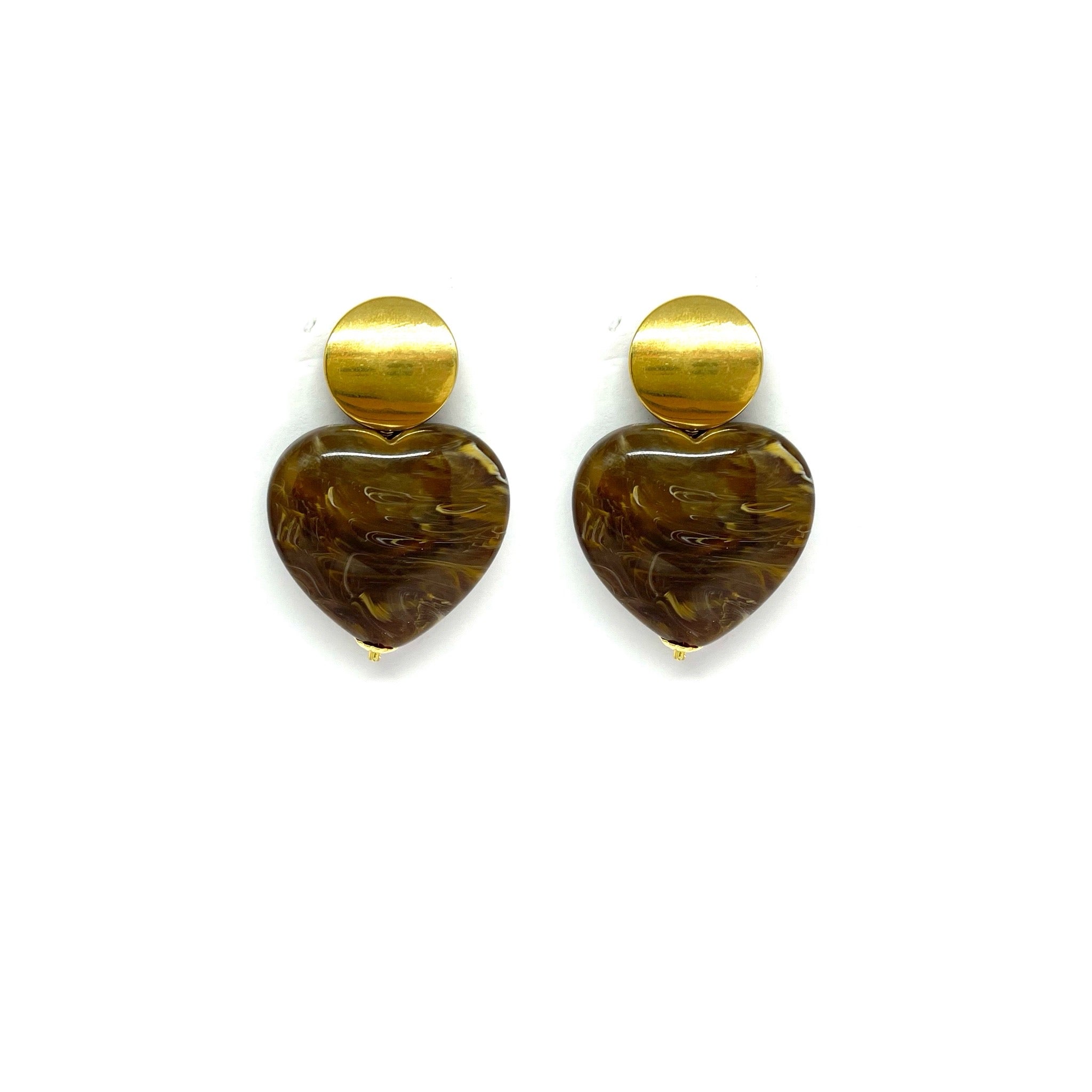 Boucles d'oreille Gabriel - marron