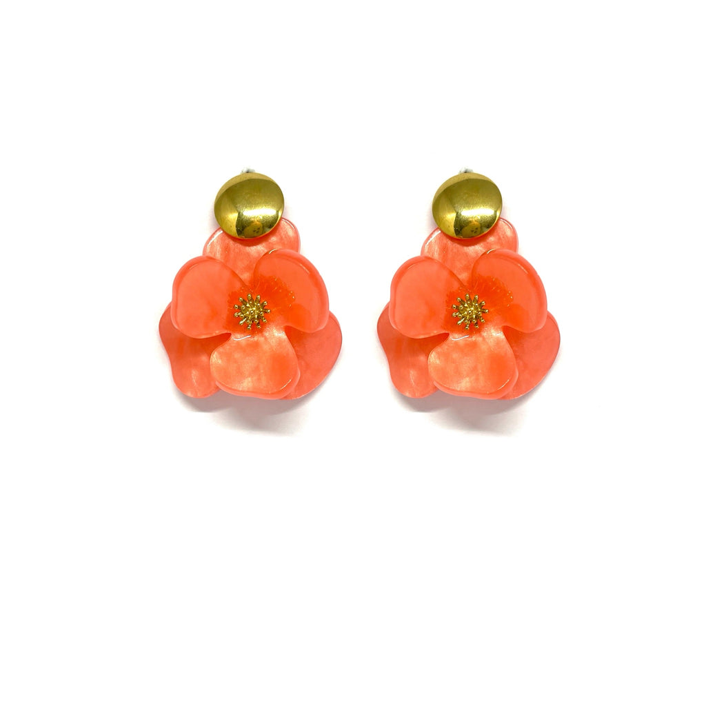 Boucles d’oreilles Pénélope corail
