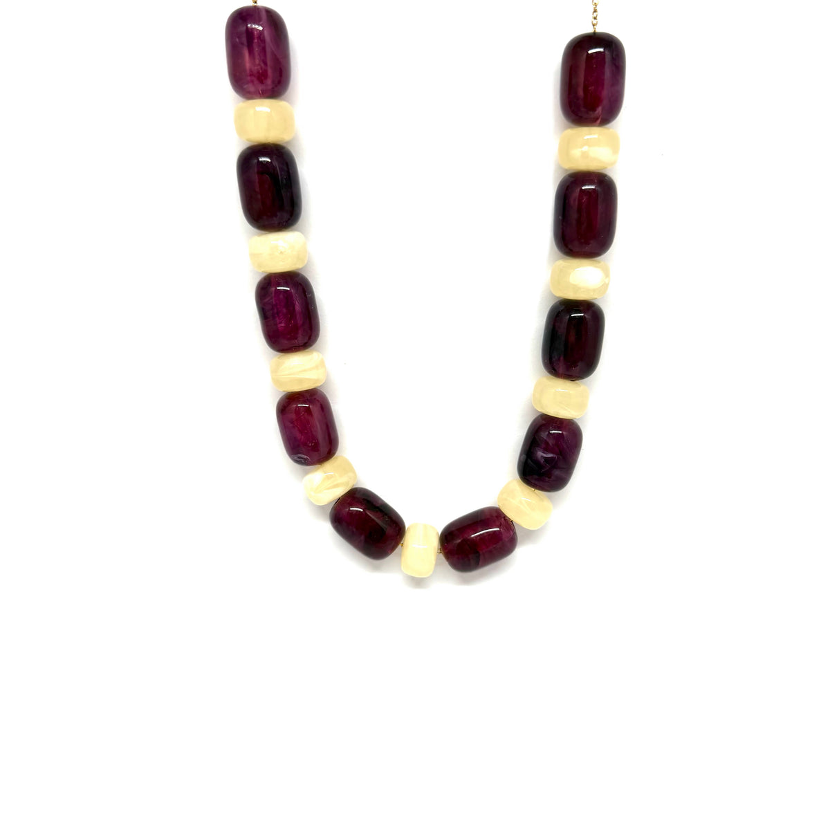 Collier Basile - aubergine