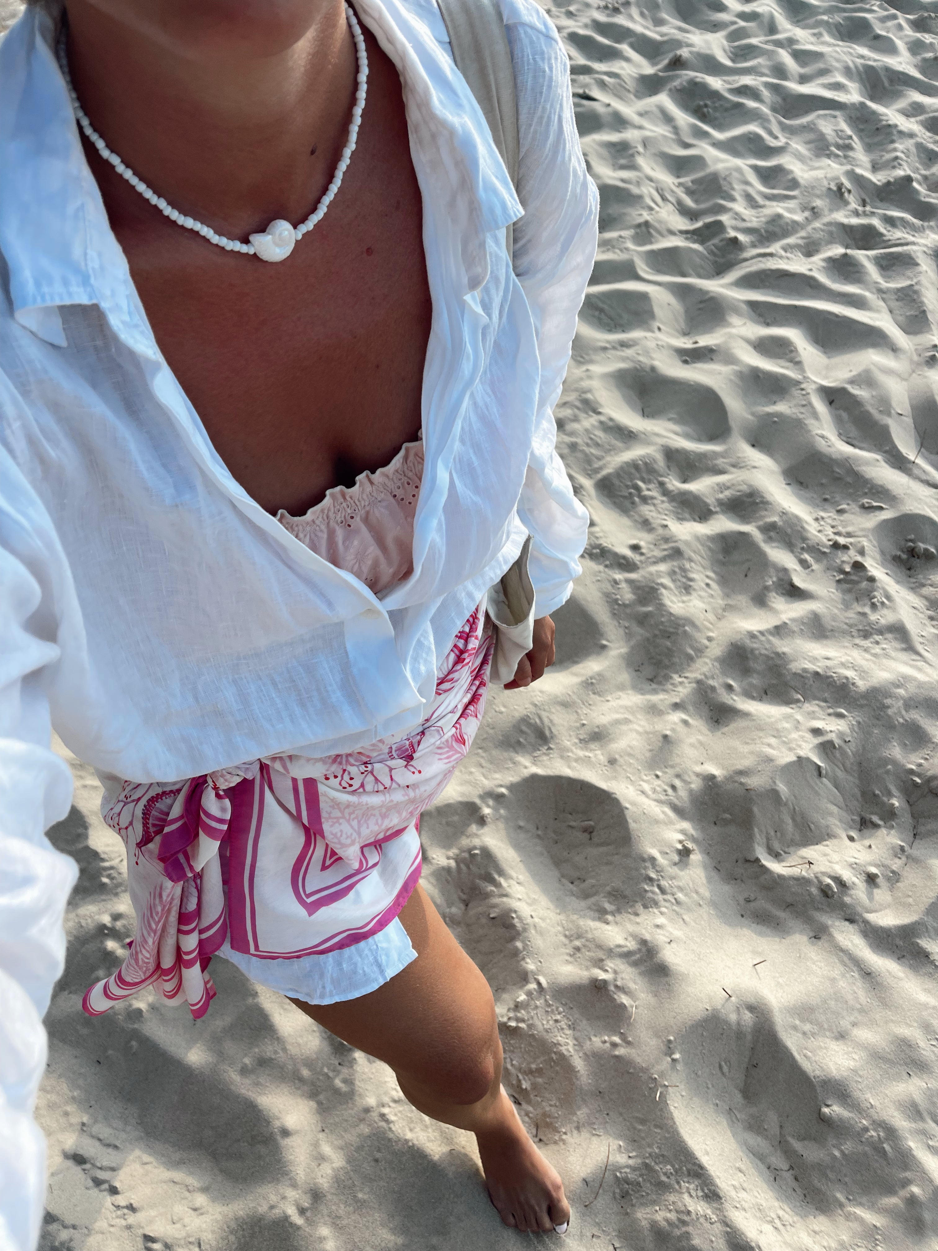 Collier Concha - blanc