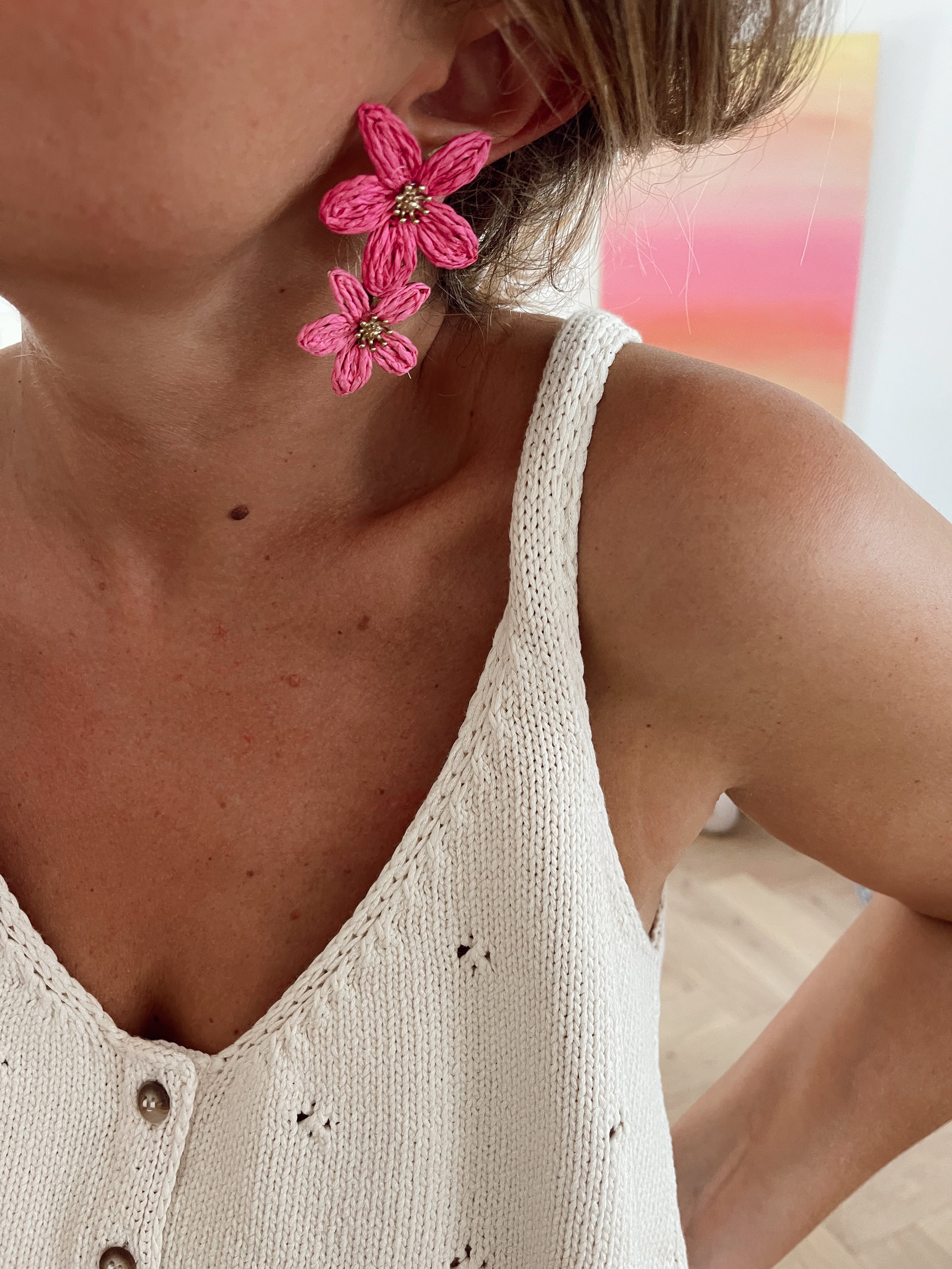 Boucles d’oreilles Janis - fushia