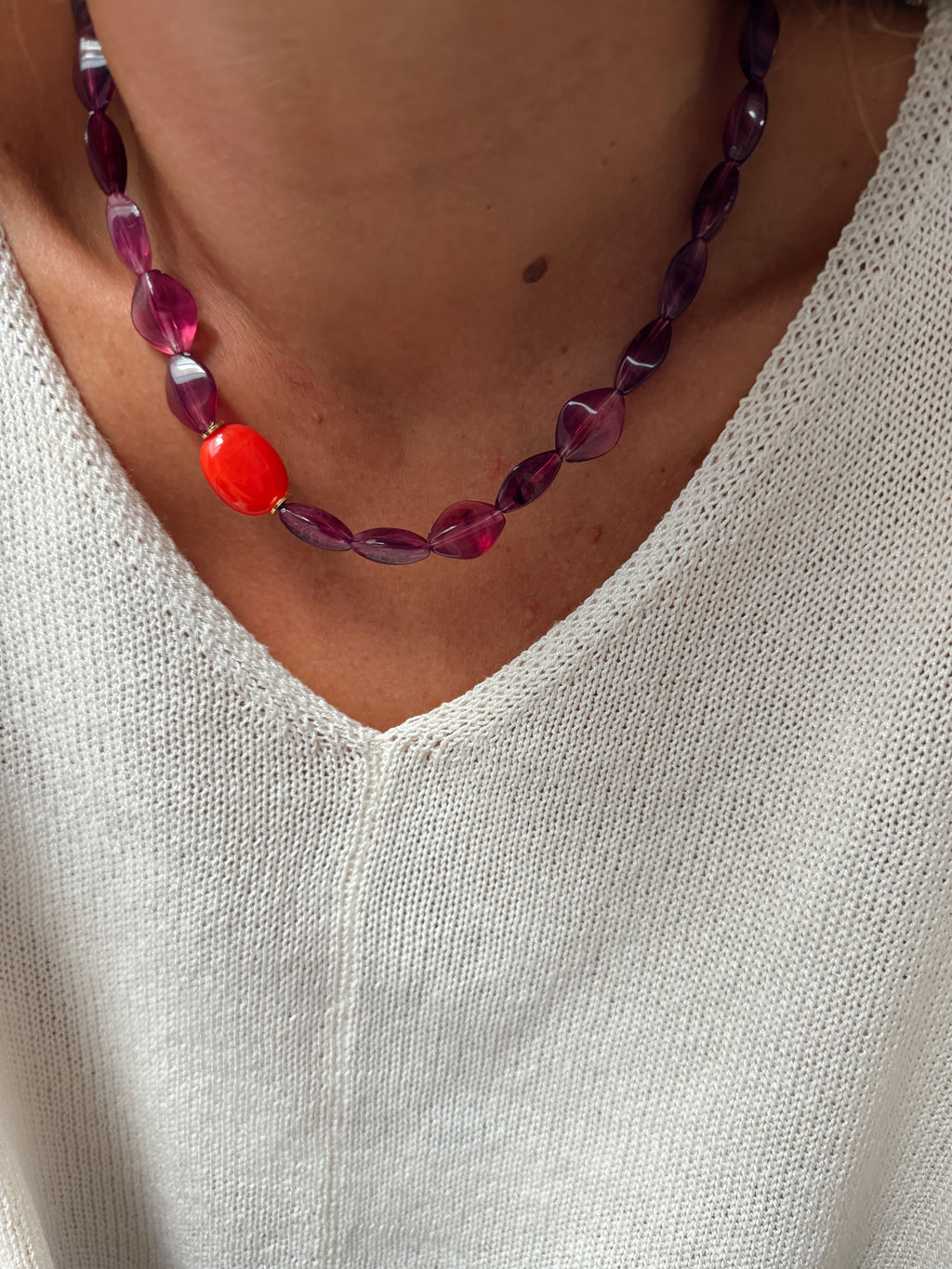 Collier Tobias - aubergine