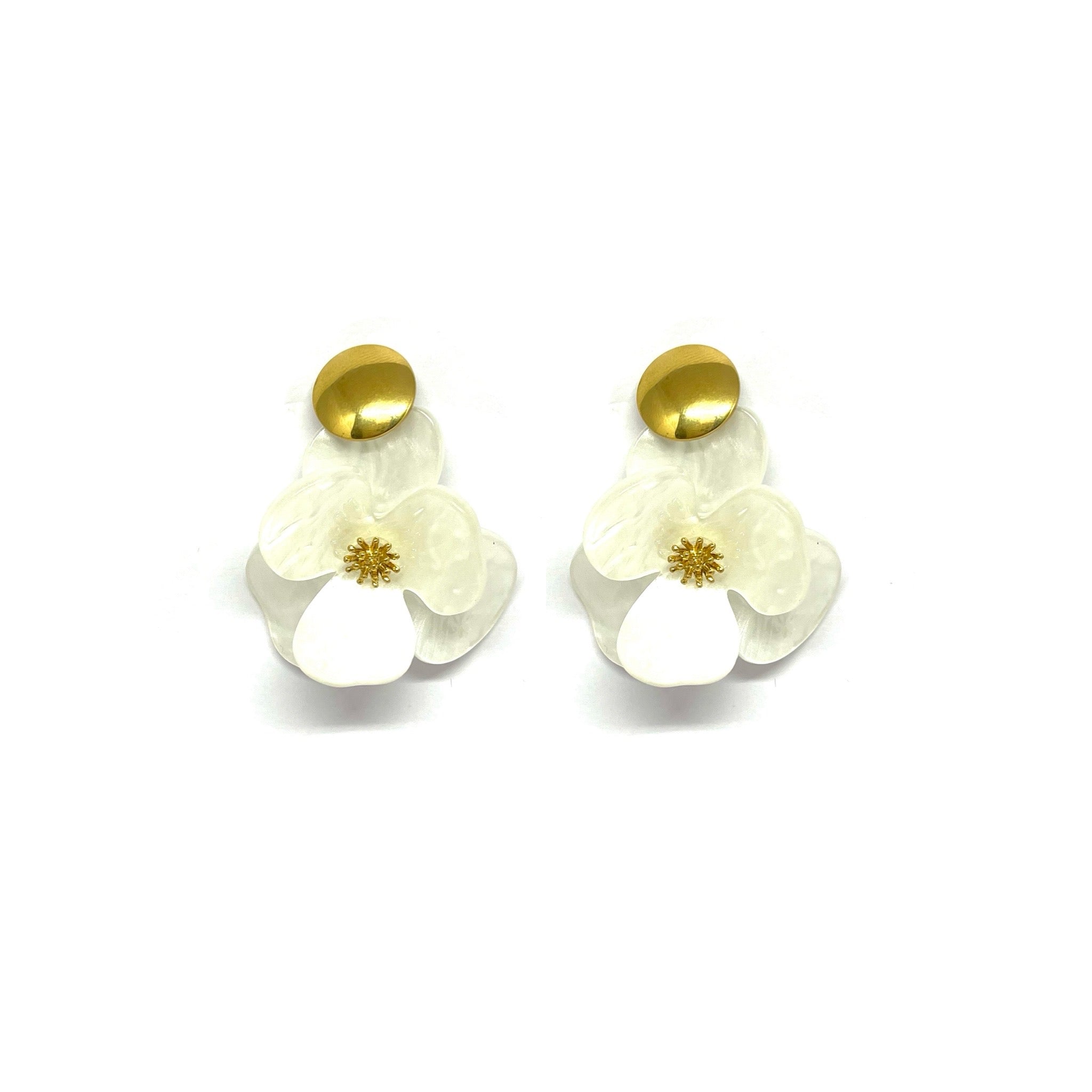 Boucles d’oreilles Pénélope blanc