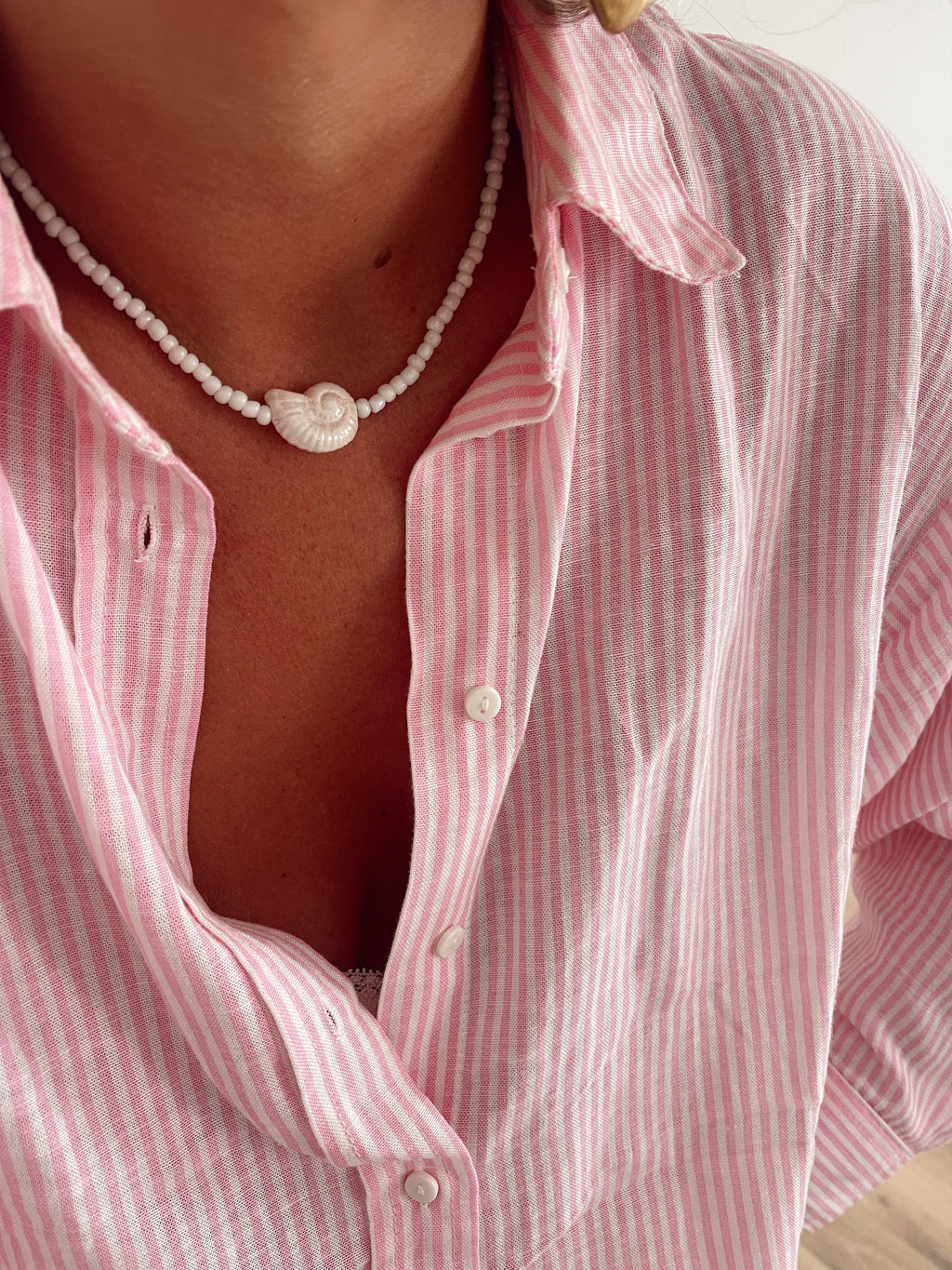 Collier Concha - blanc