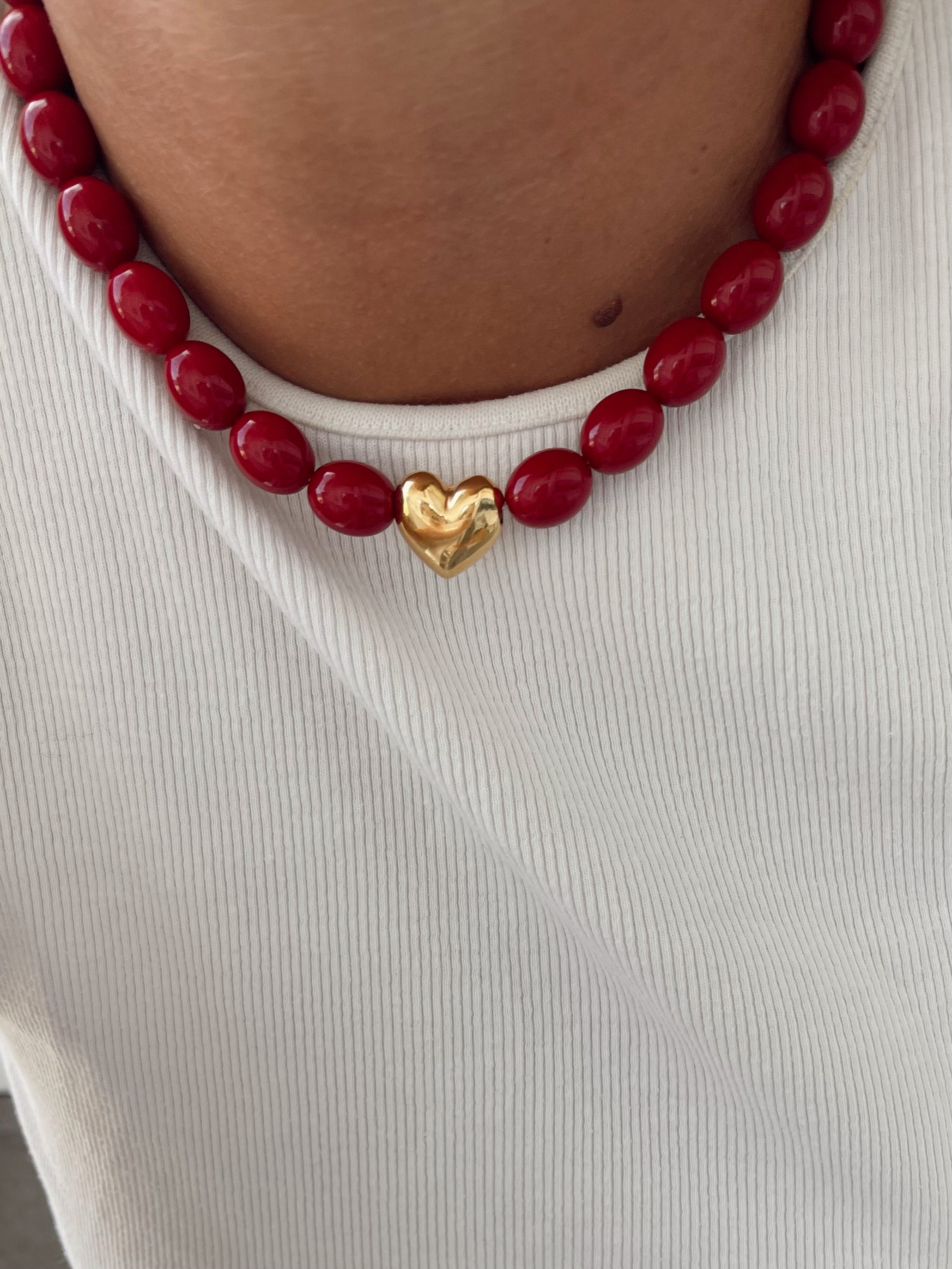 Collier Martin - rouge