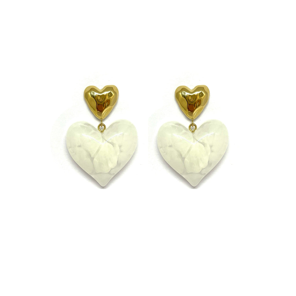Boucles d'oreilles Douceur - blanc