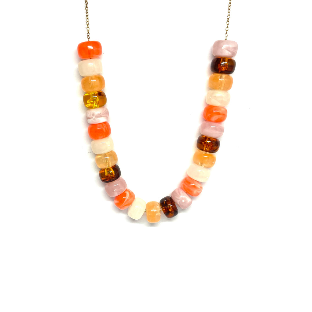 Collier Candy - orange brûlée