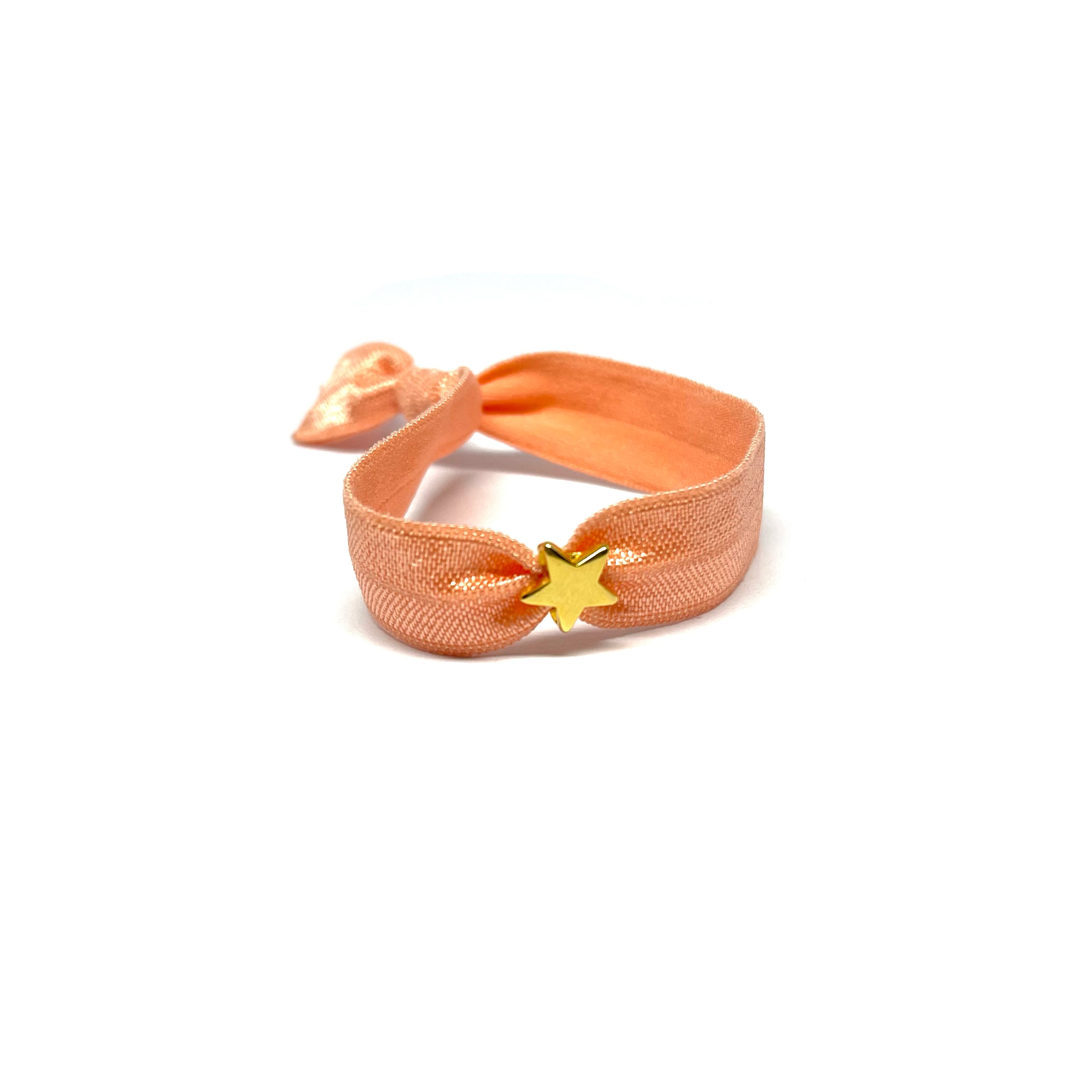 Bracelet ruban elastique or