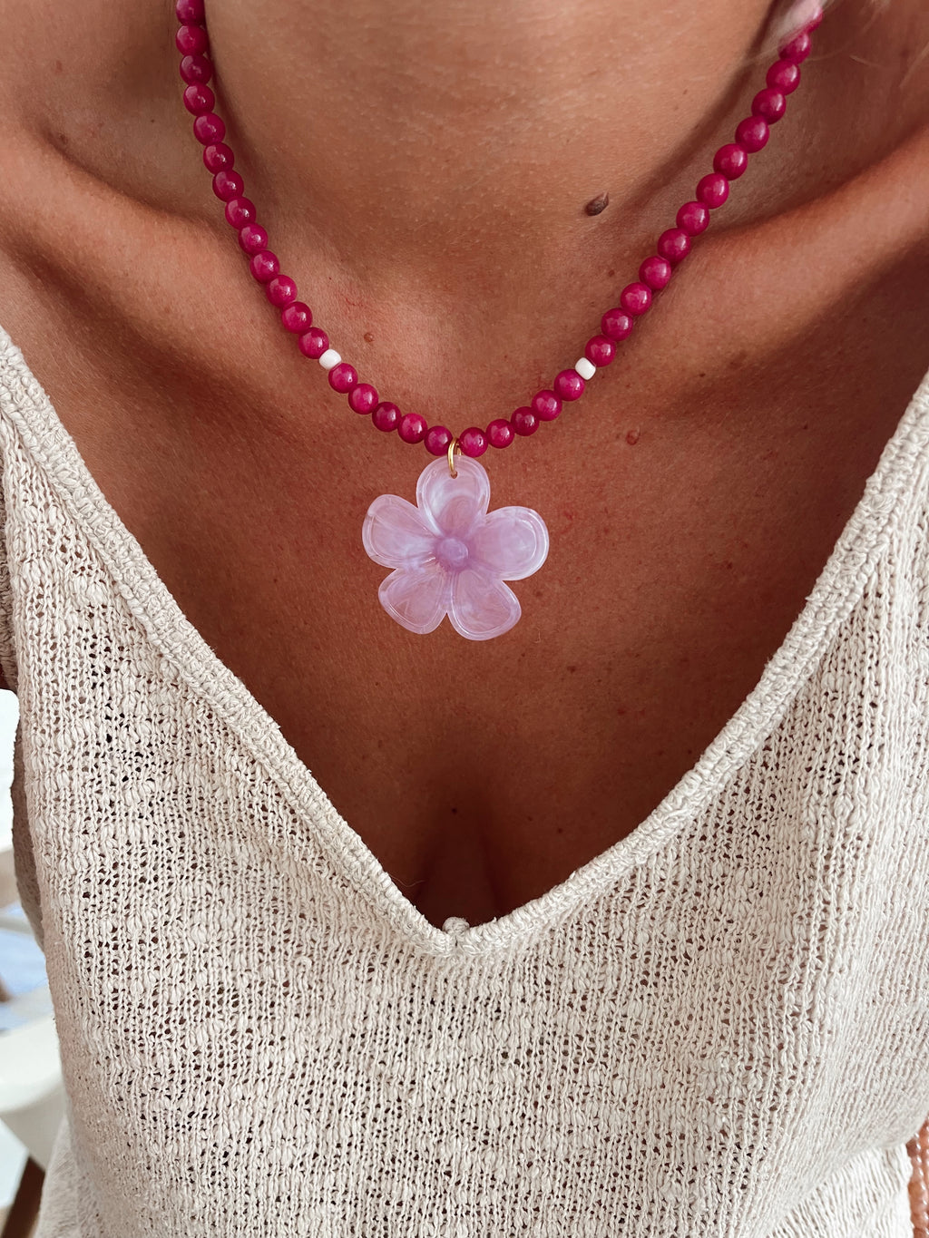 Collier Flor - rose