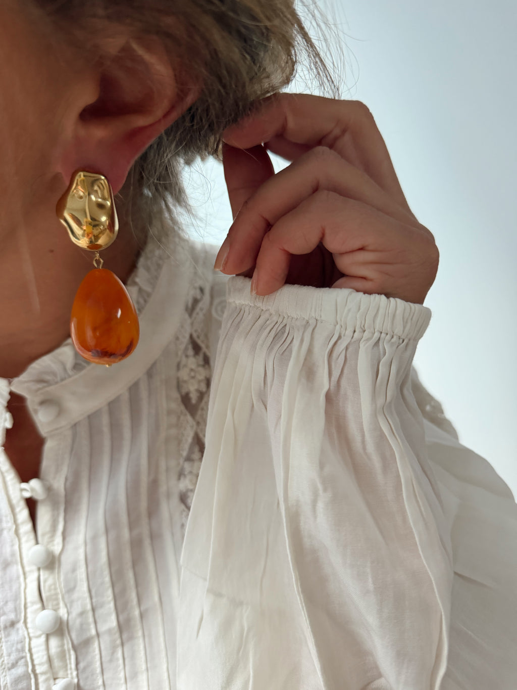 Boucles d’oreilles Abbie - abricot
