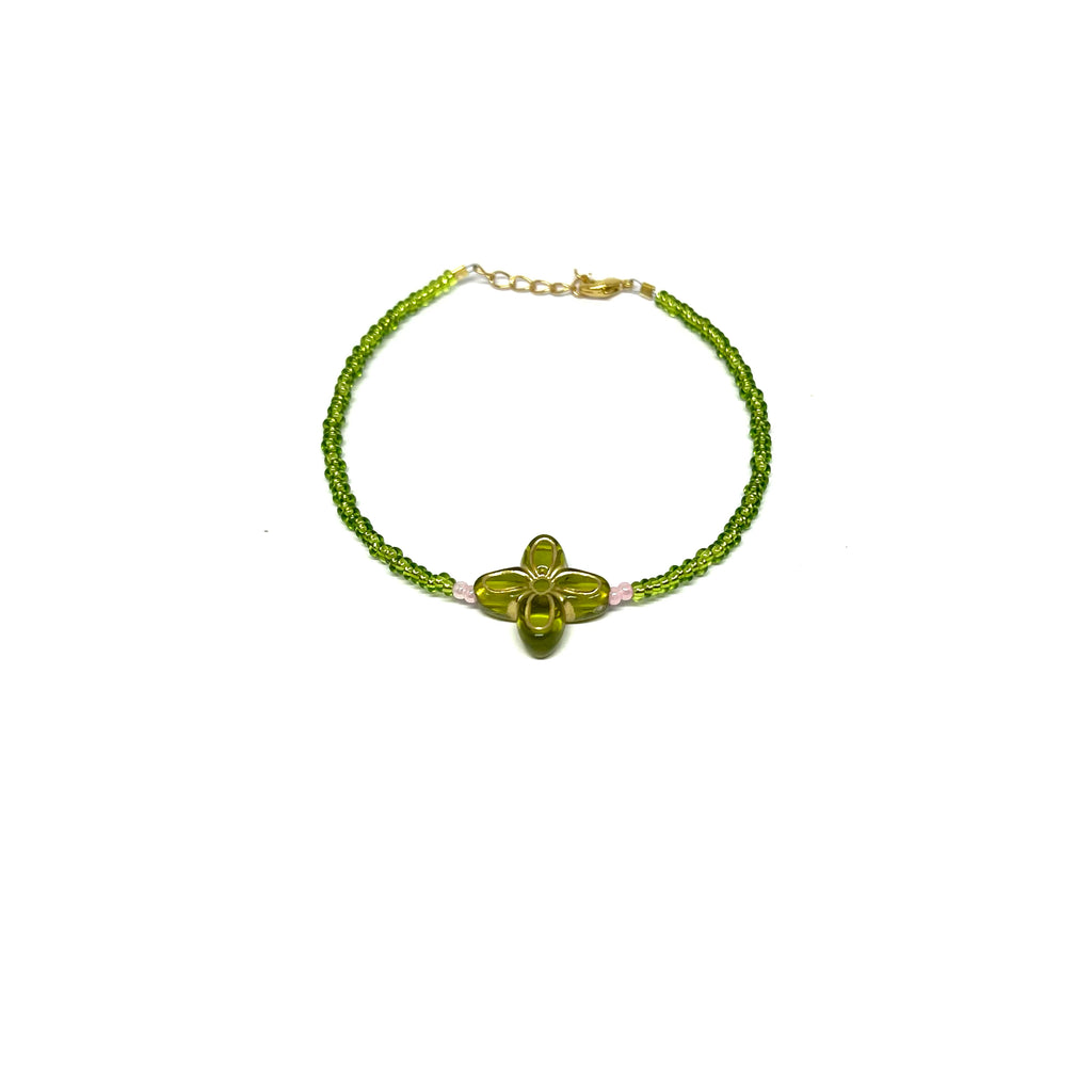 Bracelet trèfle olive