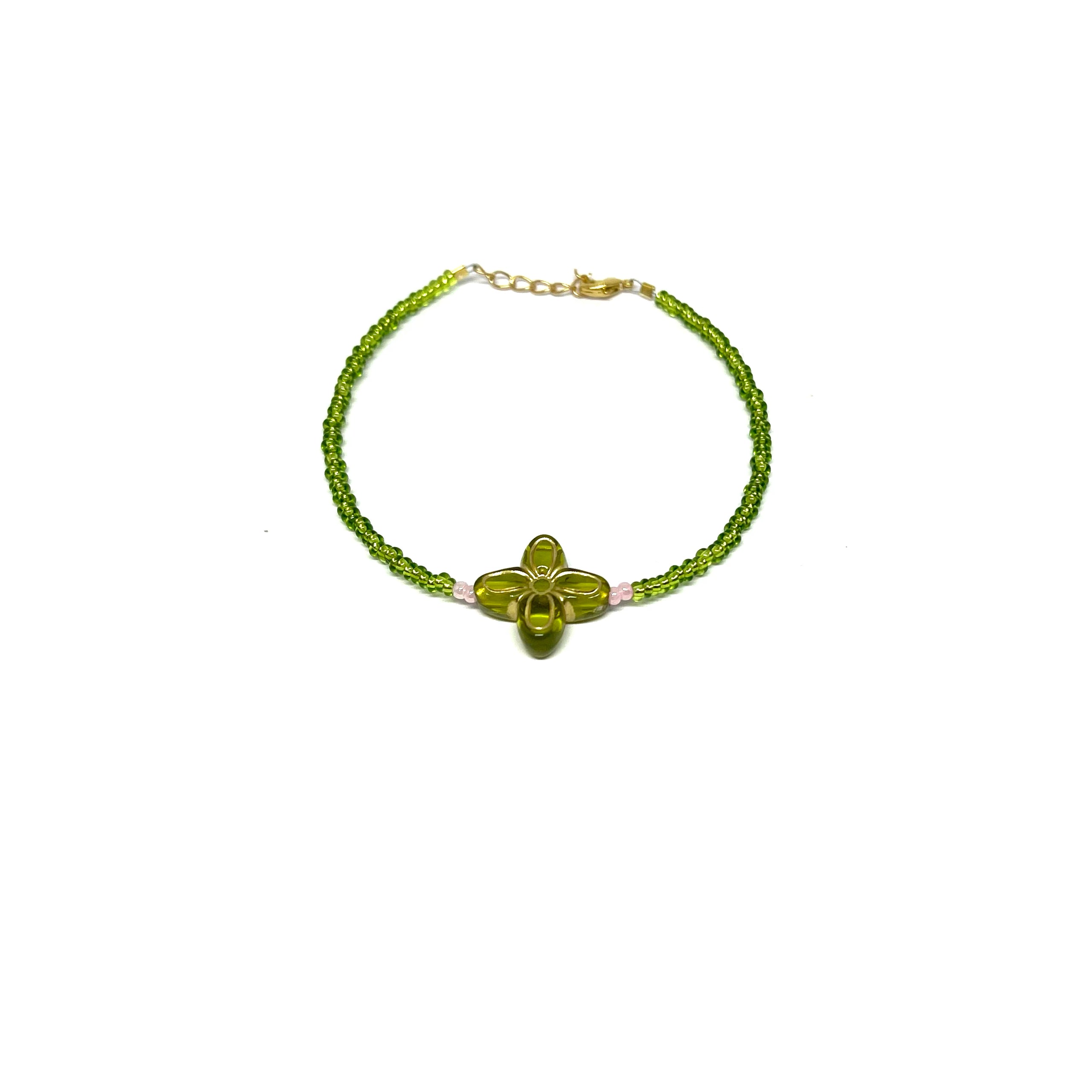 Bracelet trèfle olive