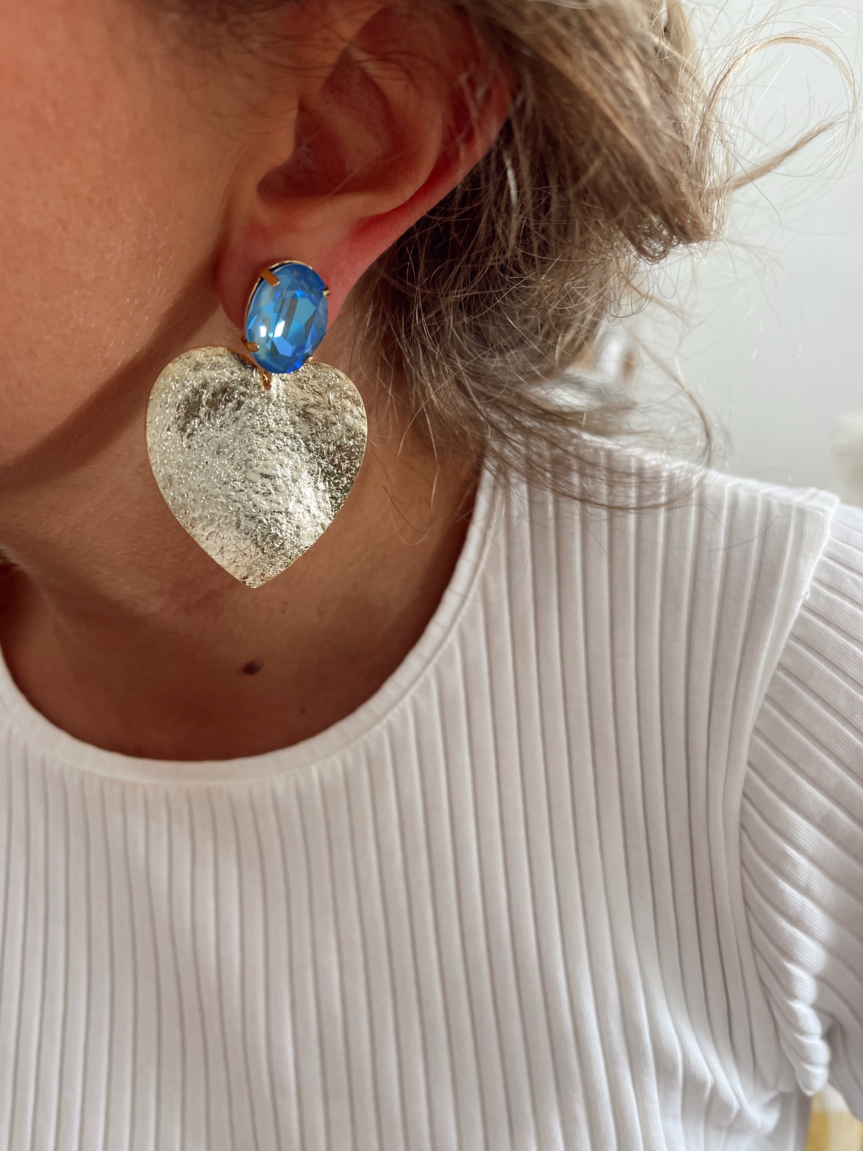 Boucles d'oreilles Daphné - bleu