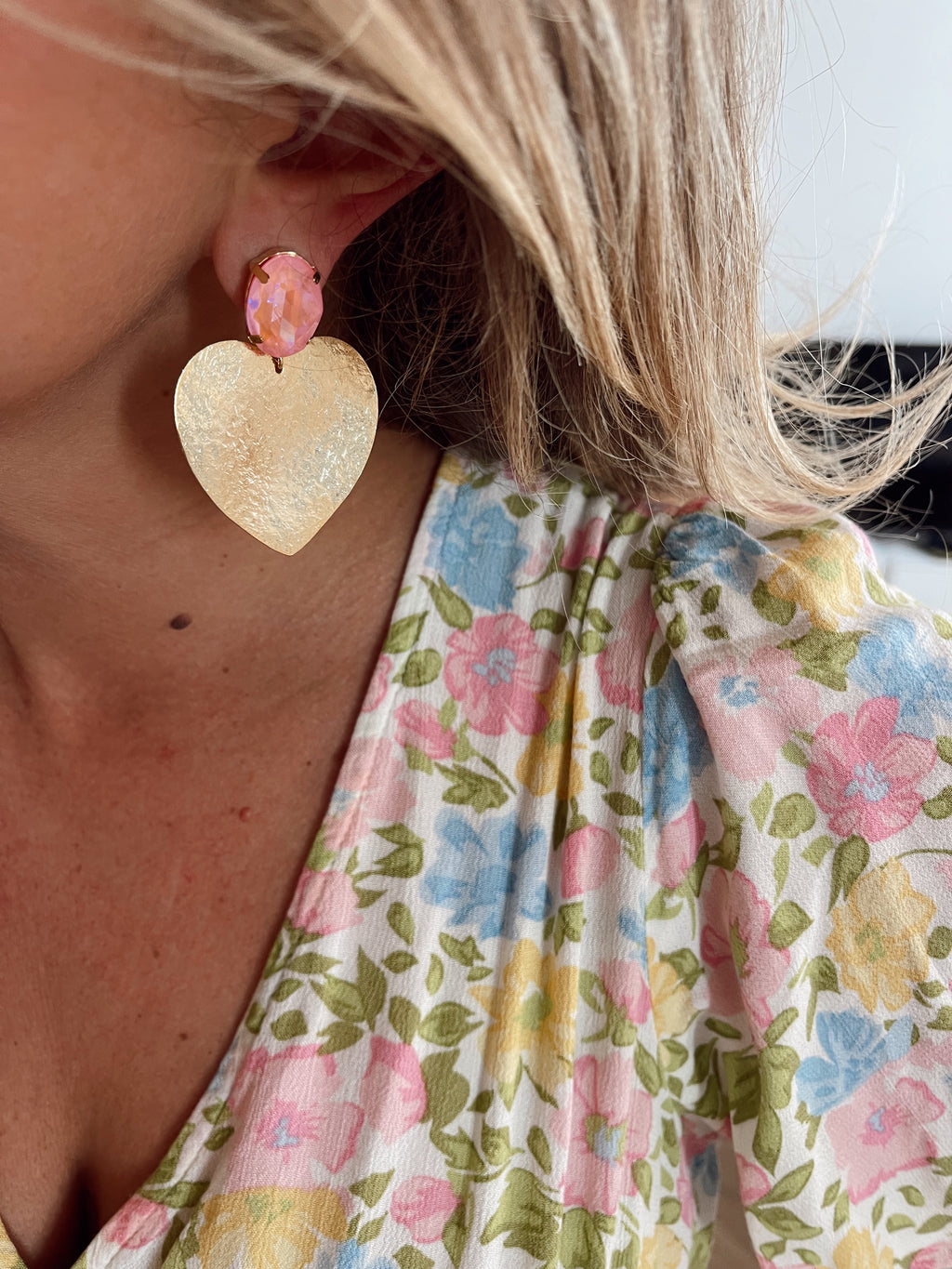 Boucles d'oreilles Daphné - rose