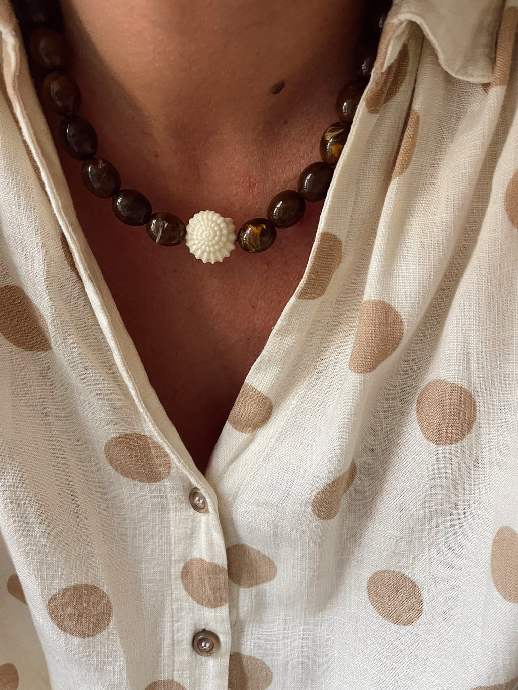 Collier Sacha - marron