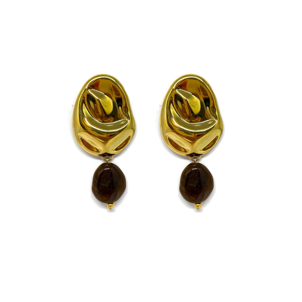Boucles d’oreilles Bonnie - marron