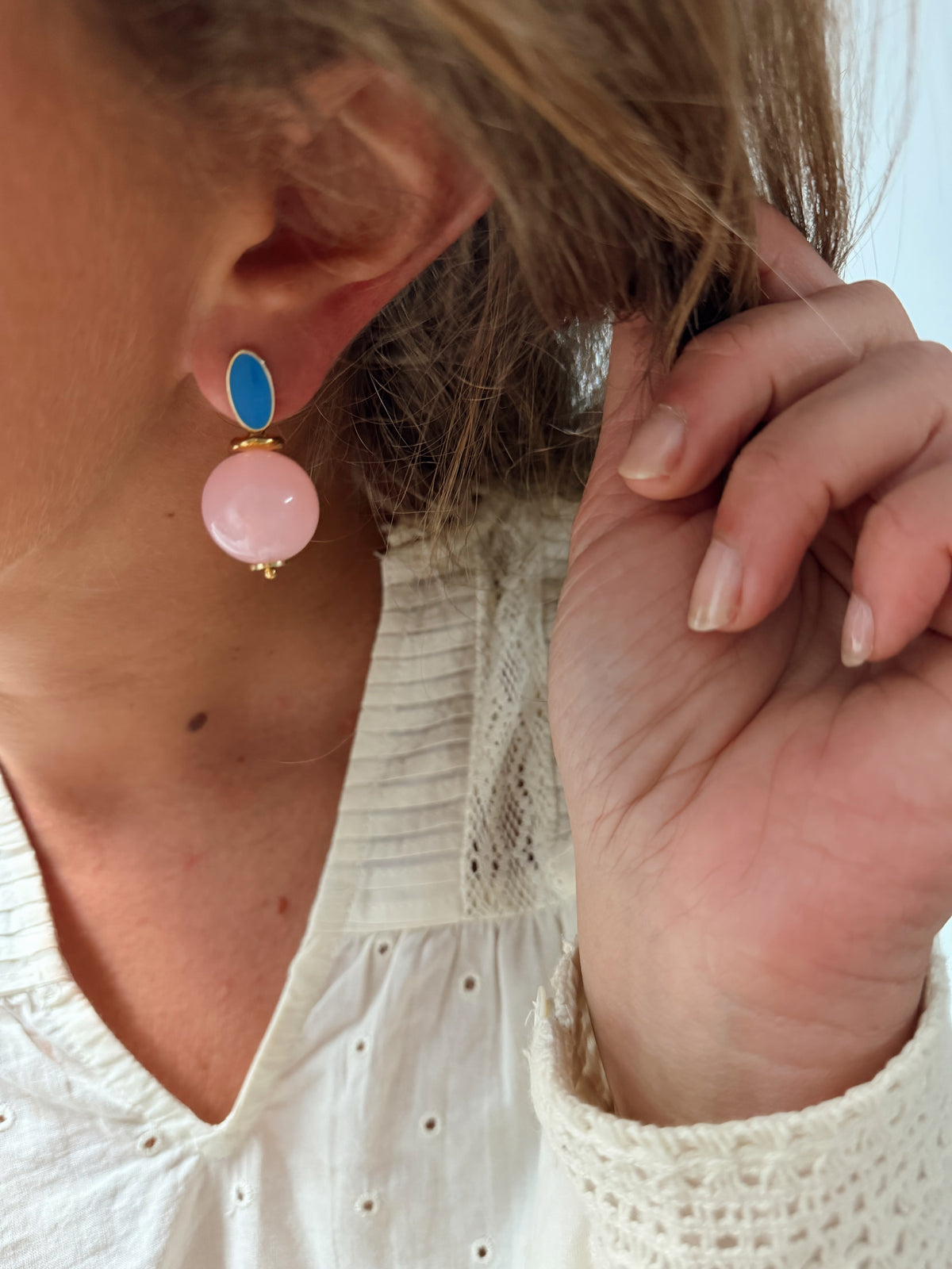 Boucles d’oreilles Alphonse - rose