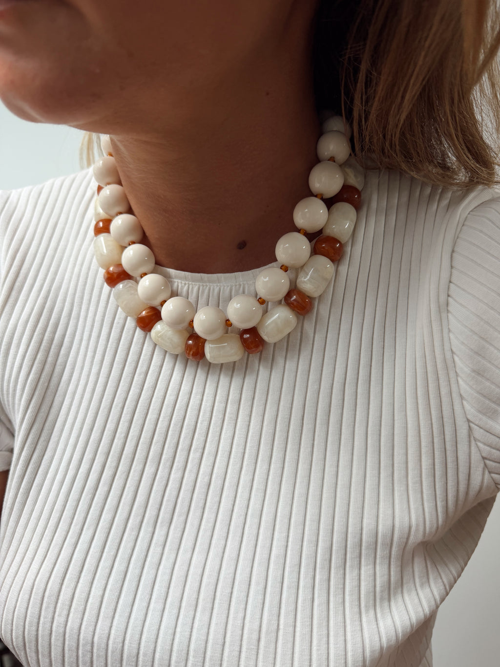 Collier Basile - blanc