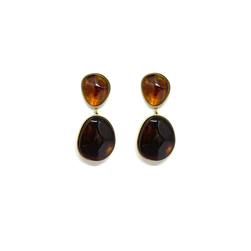 Boucles d'oreille Candice - ambre