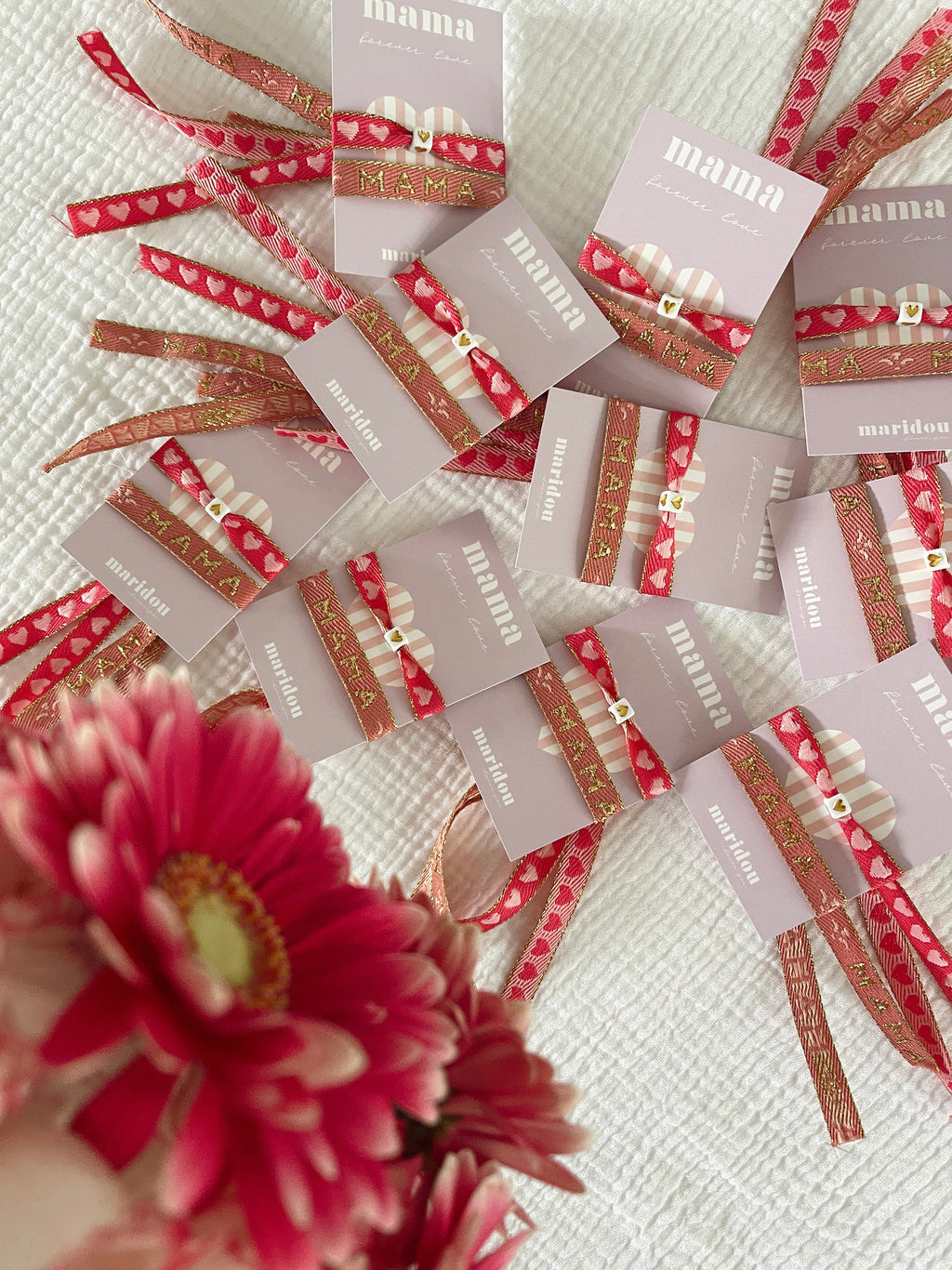 Duo bracelets ruban mama 💕