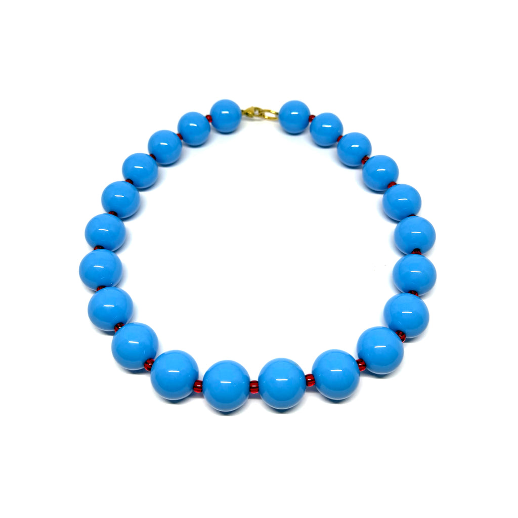 Collier André - bleu rouge