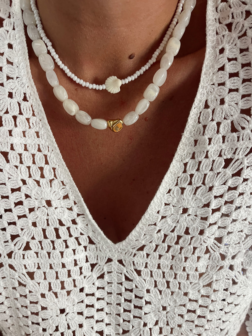 Collier César - blanc
