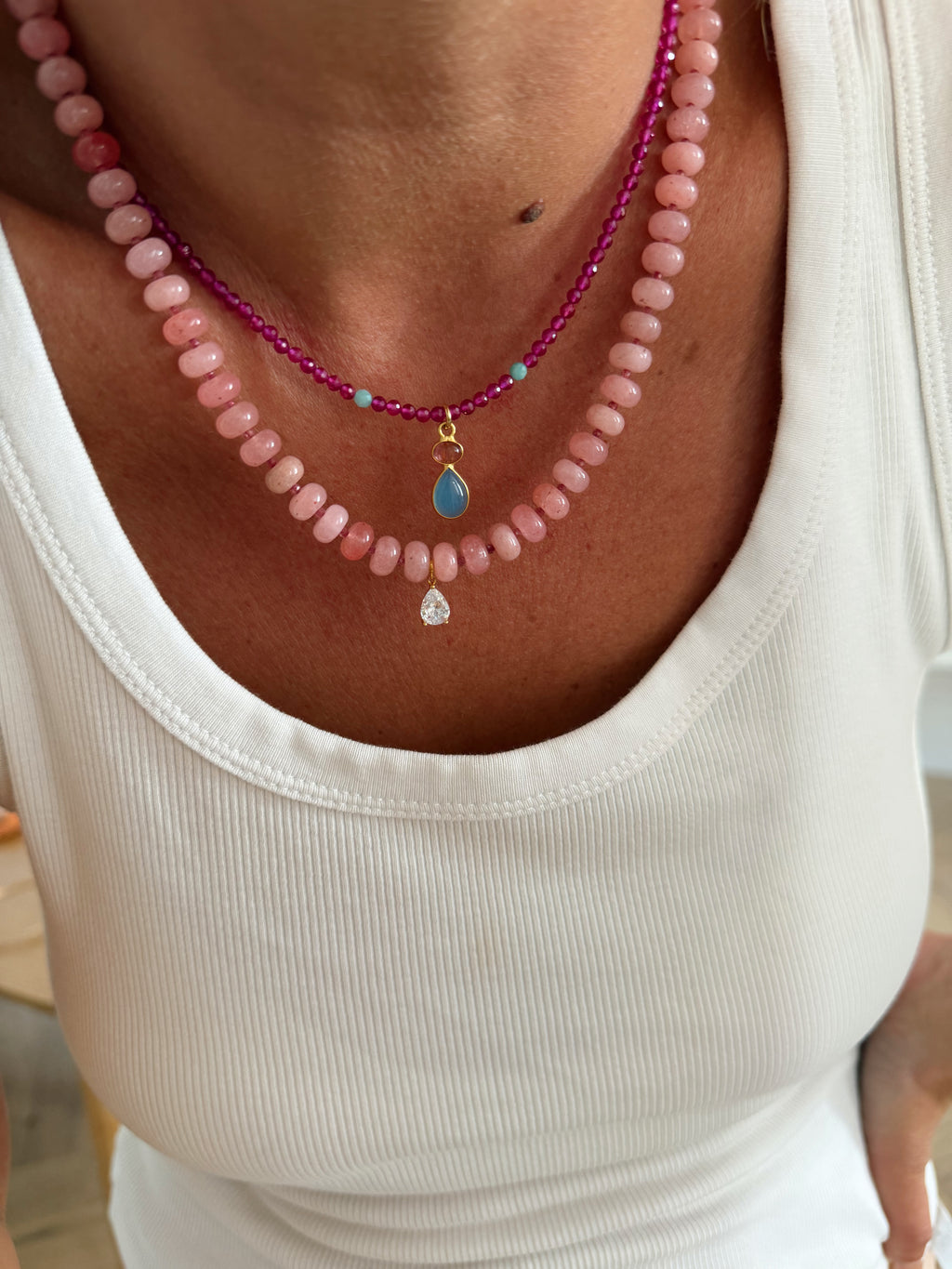 Collier Diane - Jade rose