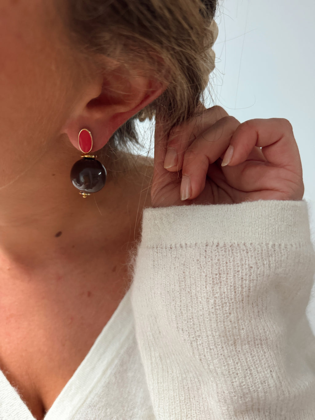Boucles d’oreilles Alphonse - chocolat