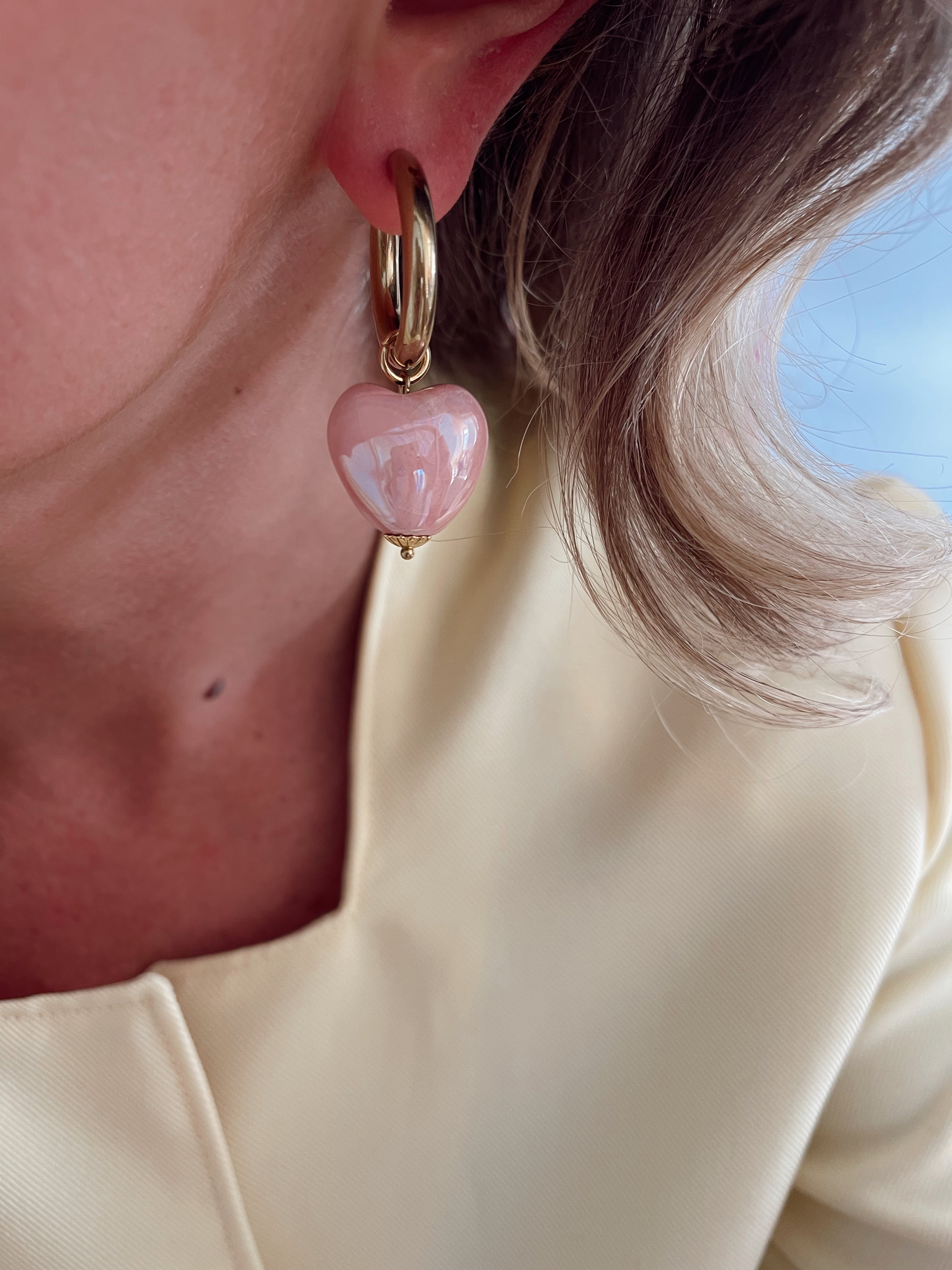 Créoles Corazon - rose