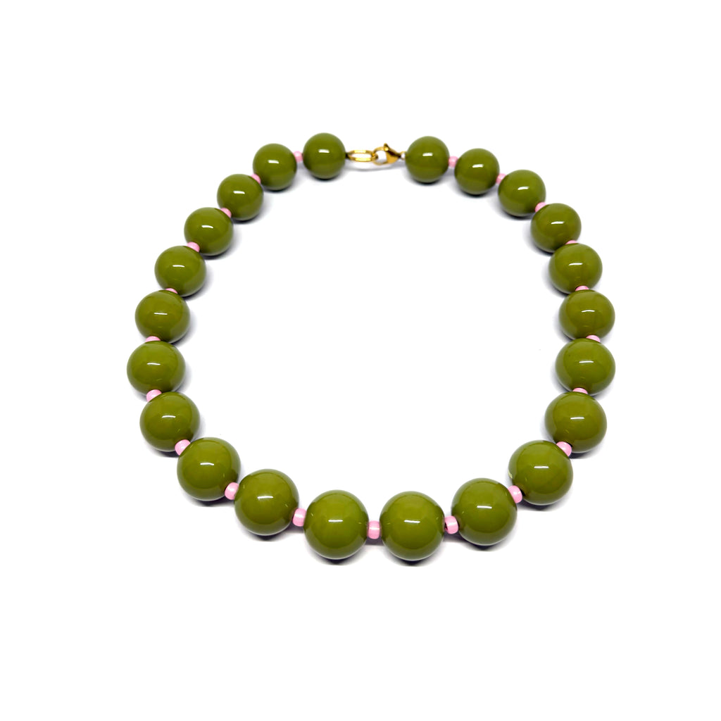 Collier André - vert rose