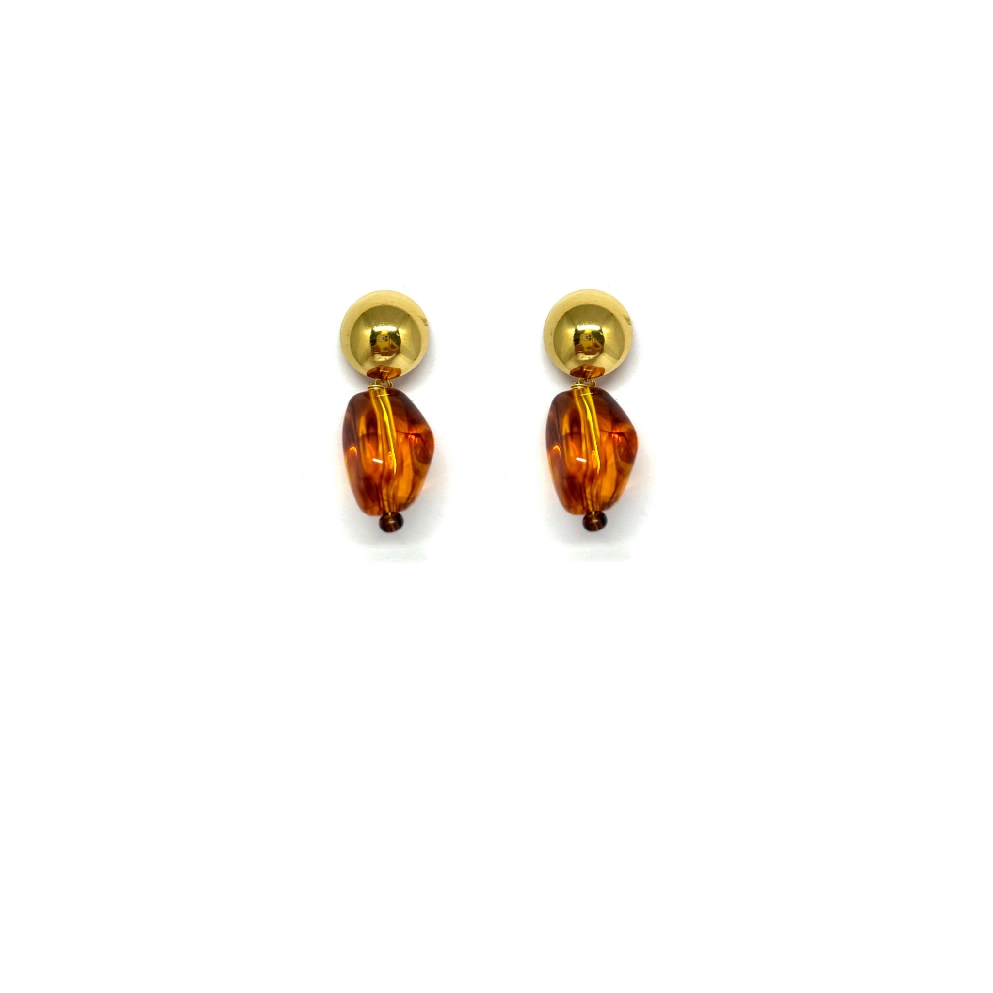 Boucles d’oreilles Pippa - marron