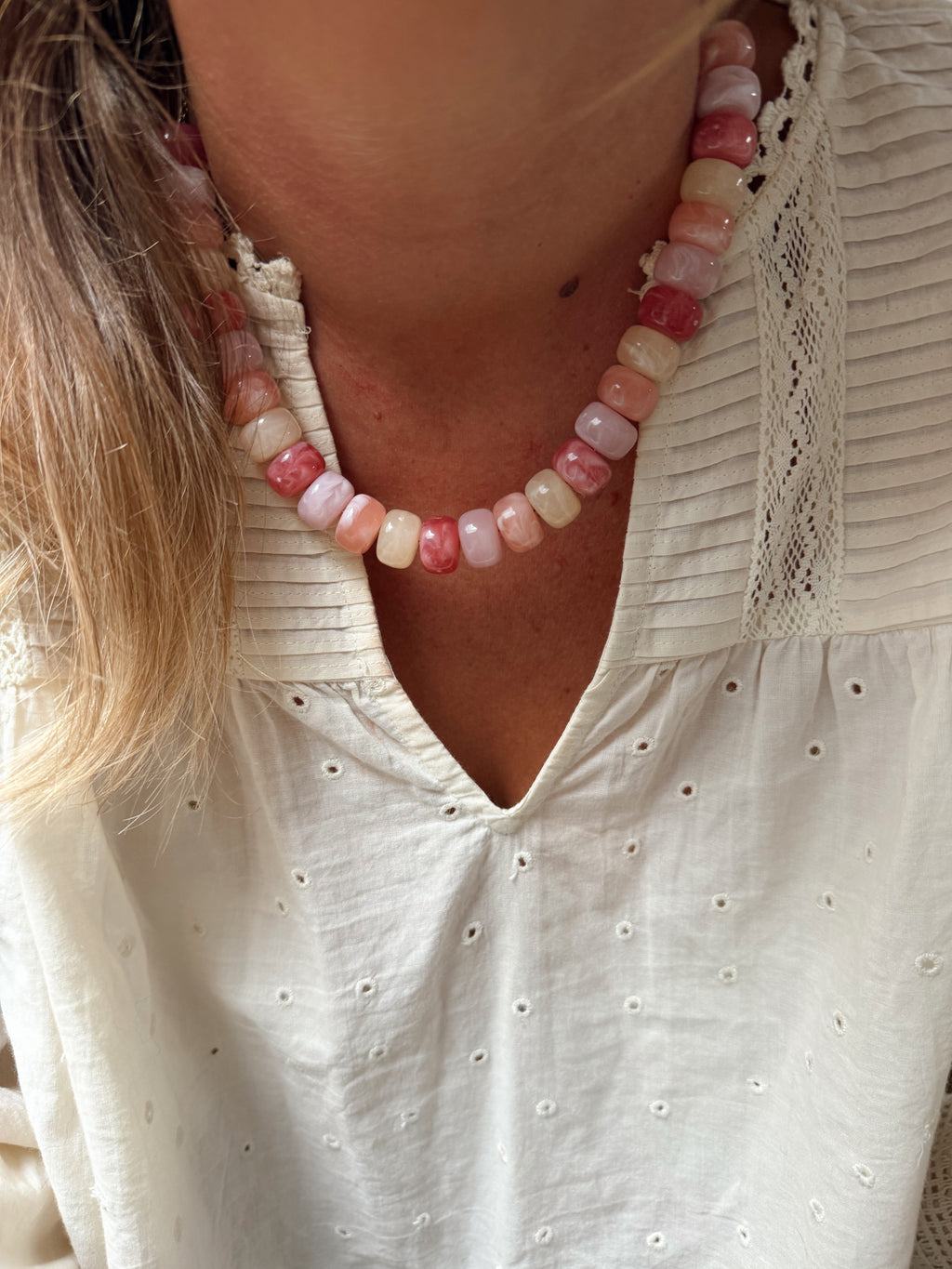 Collier Candy - rose