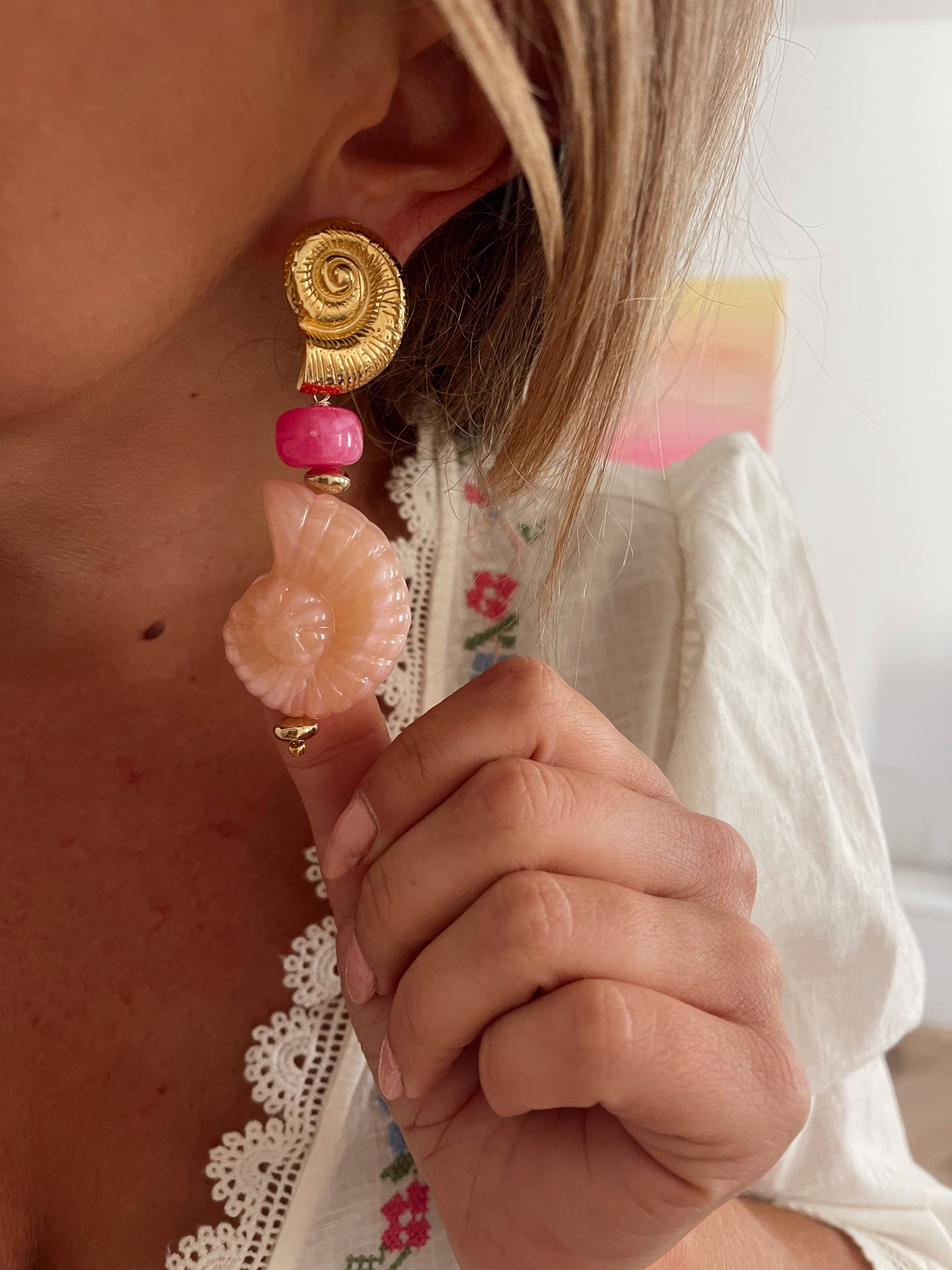 Boucles d’oreilles Ariel - rose