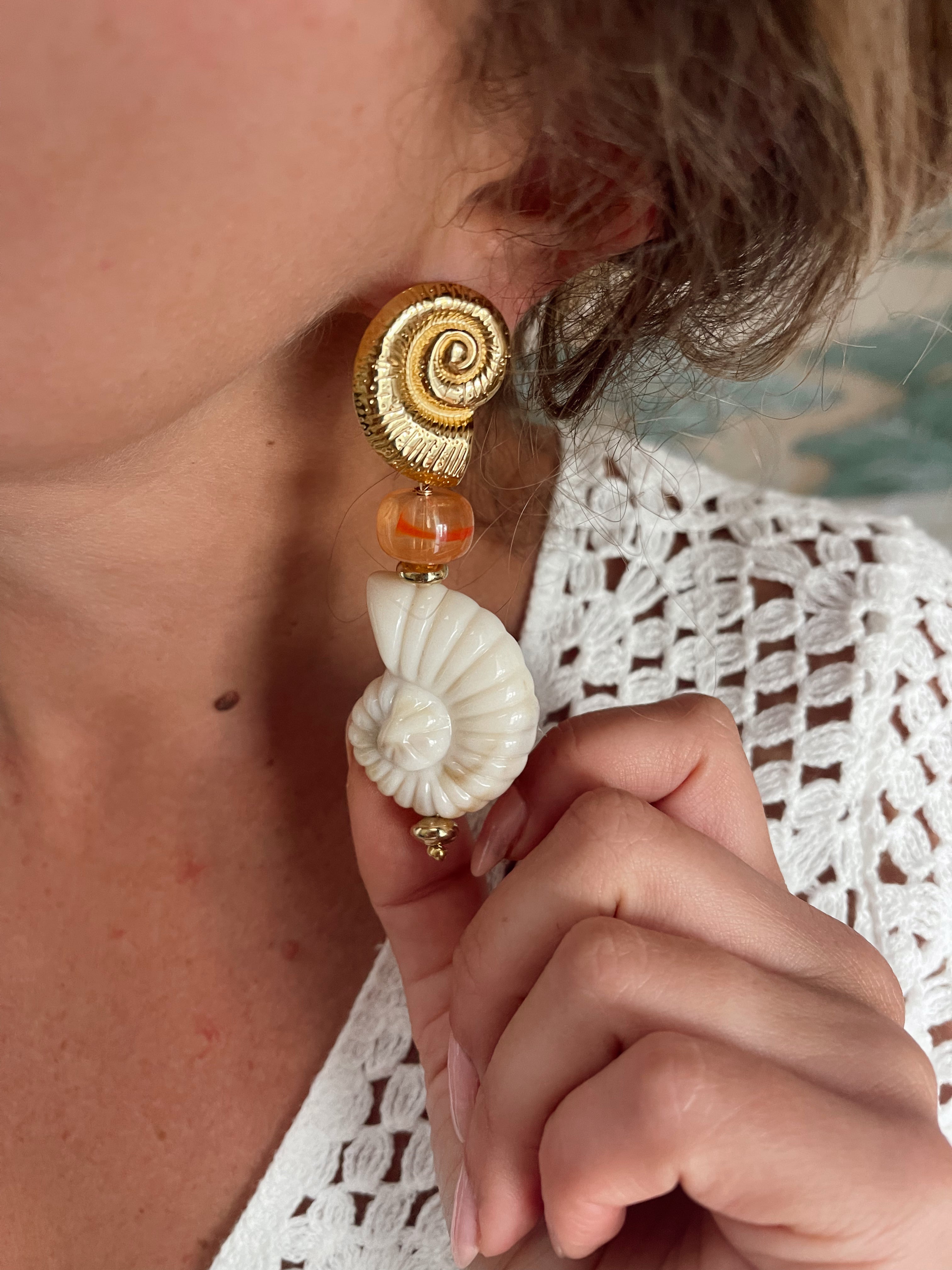 Boucles d’oreilles Ariel - blanc