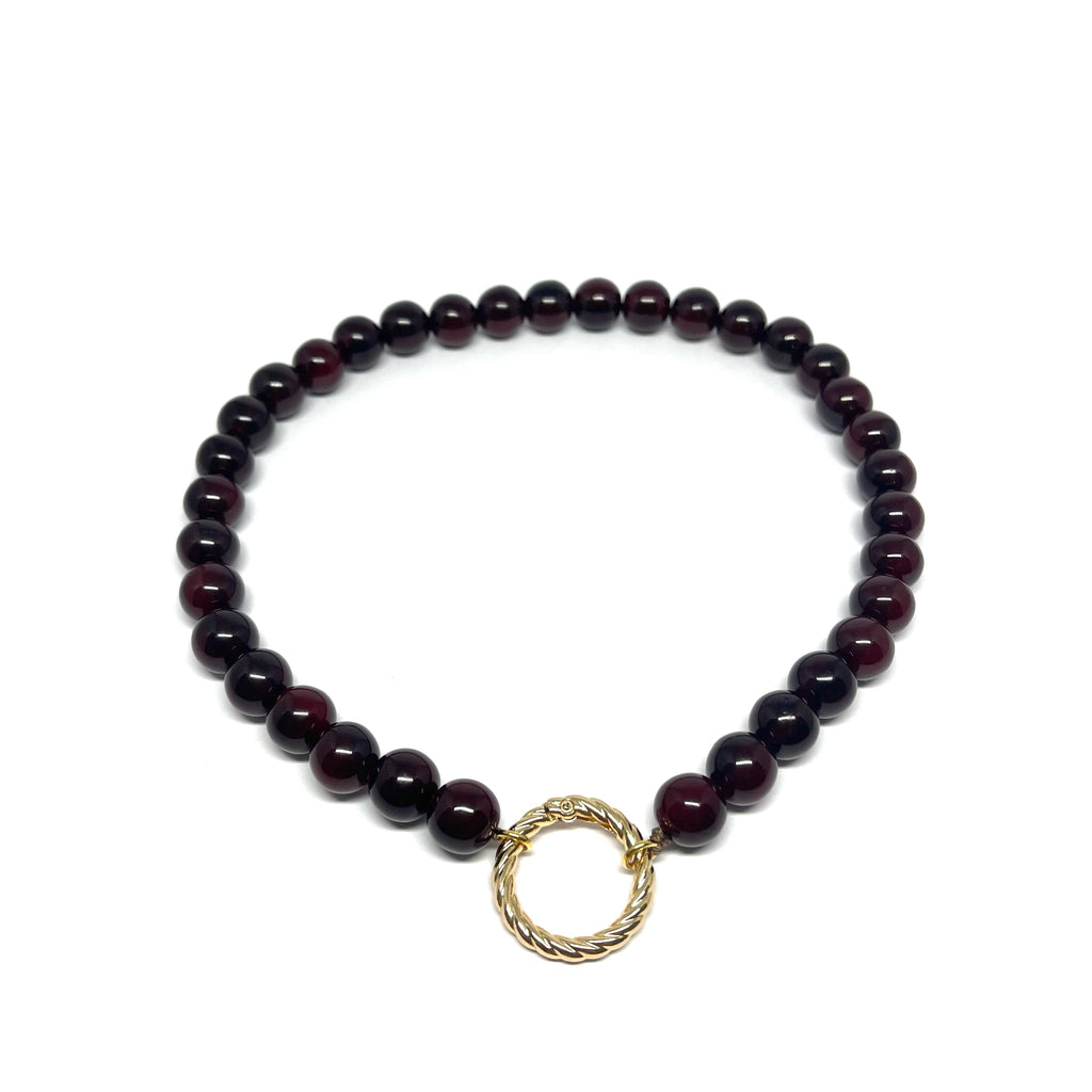 Collier Gaspard - aubergine rouge