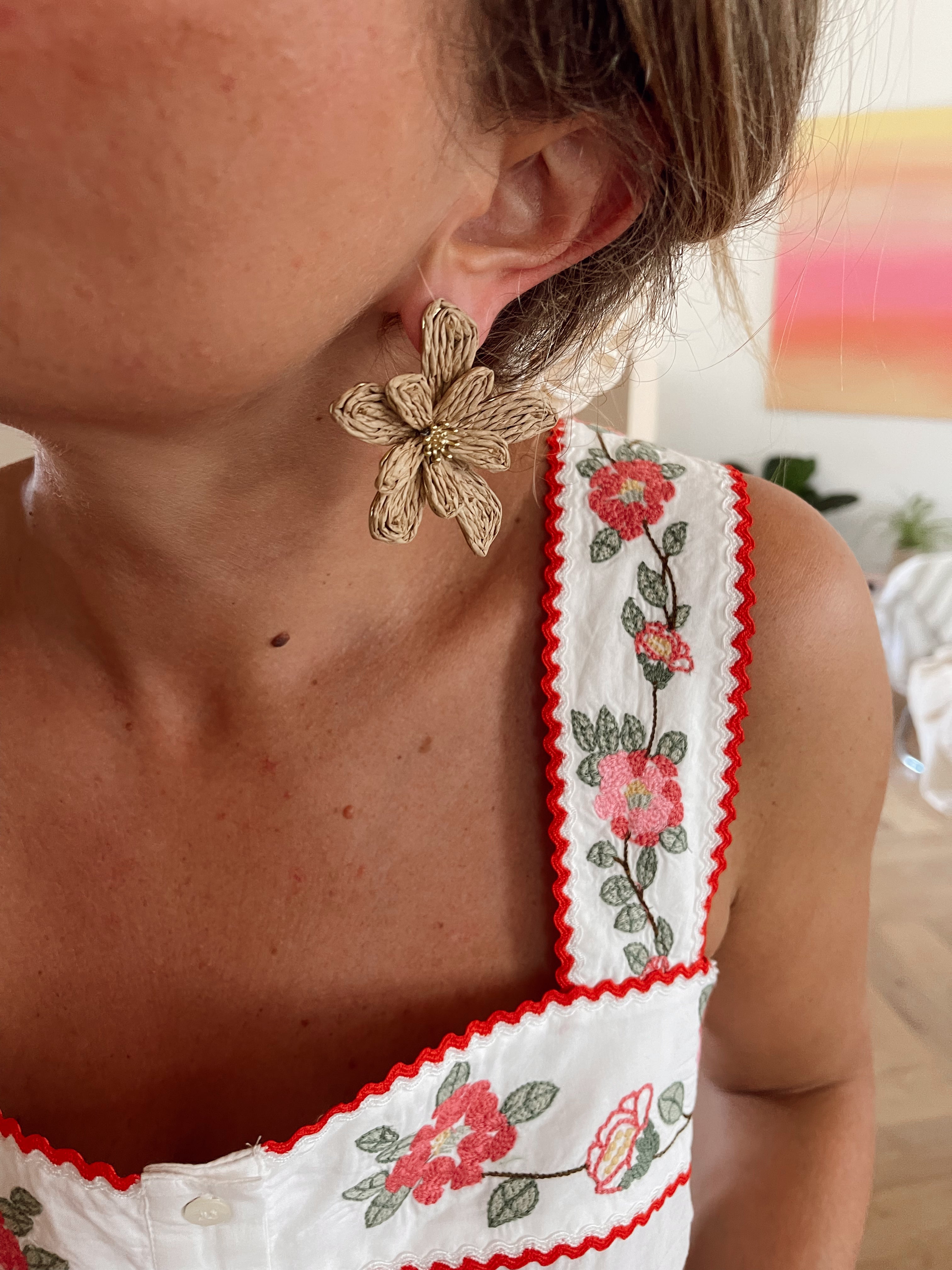 Boucles d’oreilles Raph - beige
