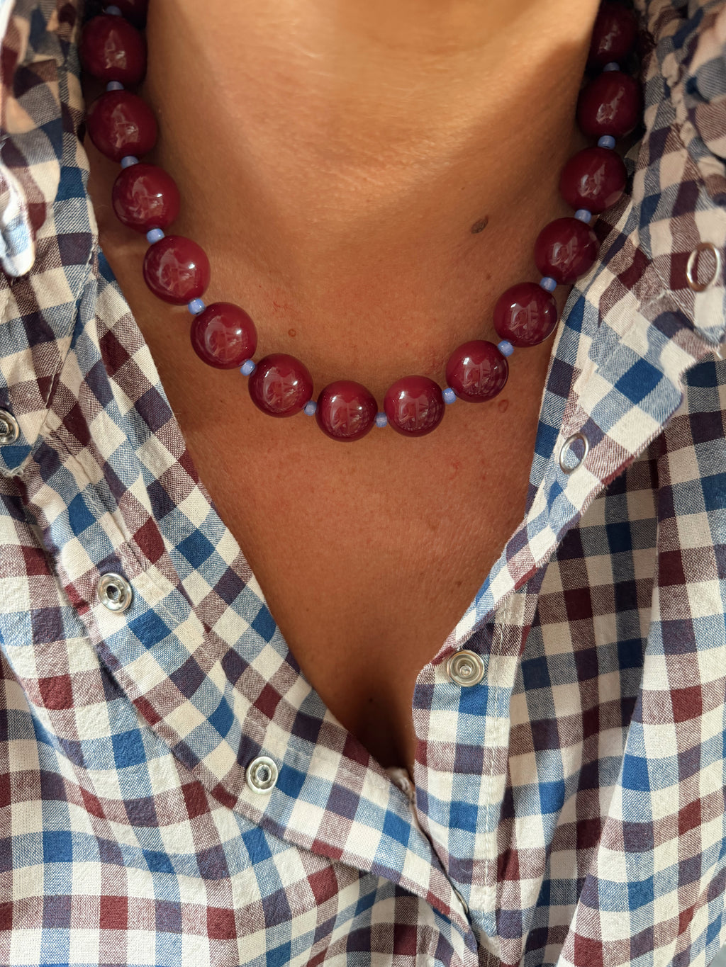 Collier André - bordeaux ciel
