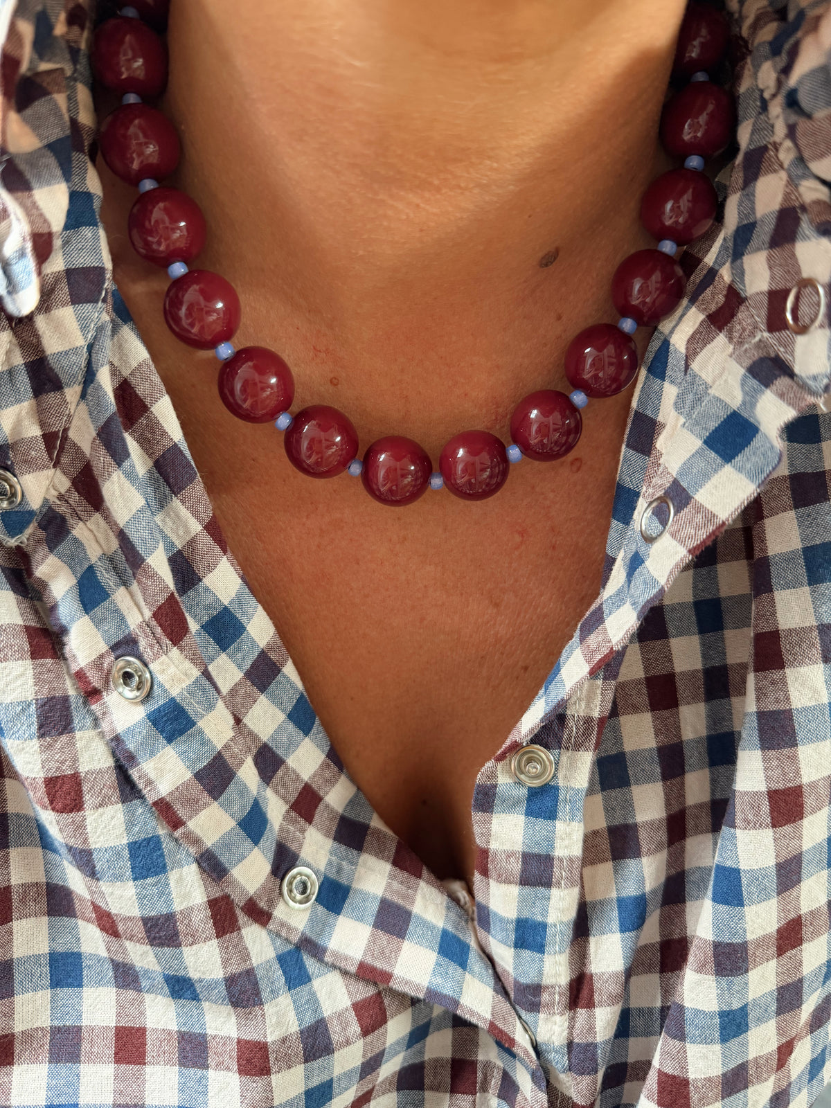 Collier André - bordeaux ciel
